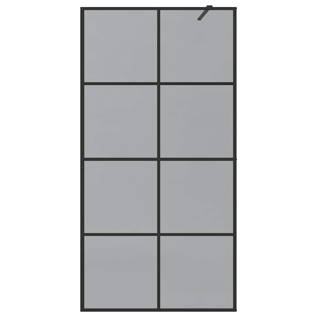 Zid za walk-in tuš Crna 100 x 195 cm Staklo otporno na udarce
