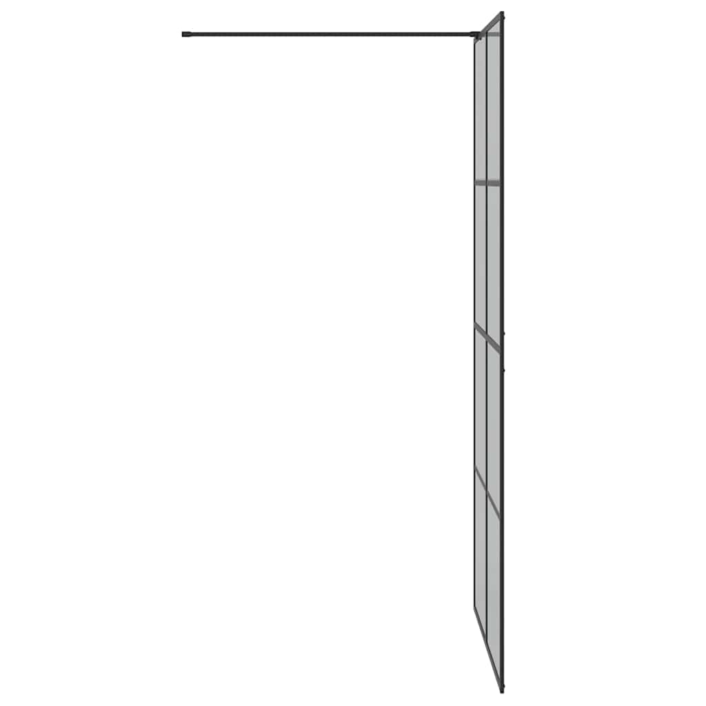 Zid za walk-in tuš Crna 100 x 195 cm Staklo otporno na udarce