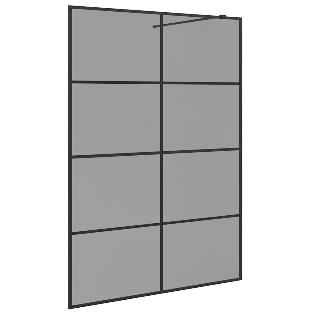 Zid za walk-in tuš Crna 140 x 195 cm Staklo otporno na udarce