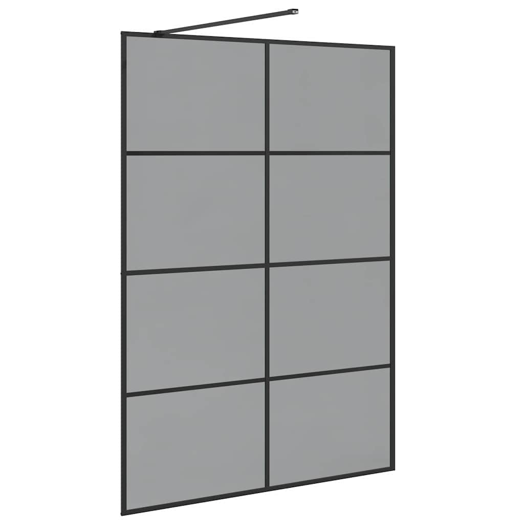Zid za walk-in tuš Crna 140 x 195 cm Staklo otporno na udarce