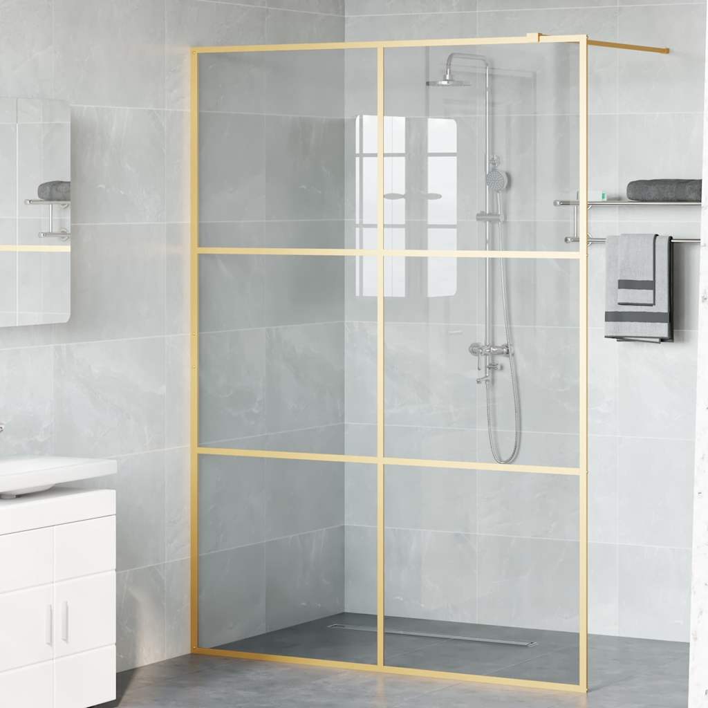 Zid za walk-in tuš Zlatno 140 x 195 cm Staklo otporno na udarce