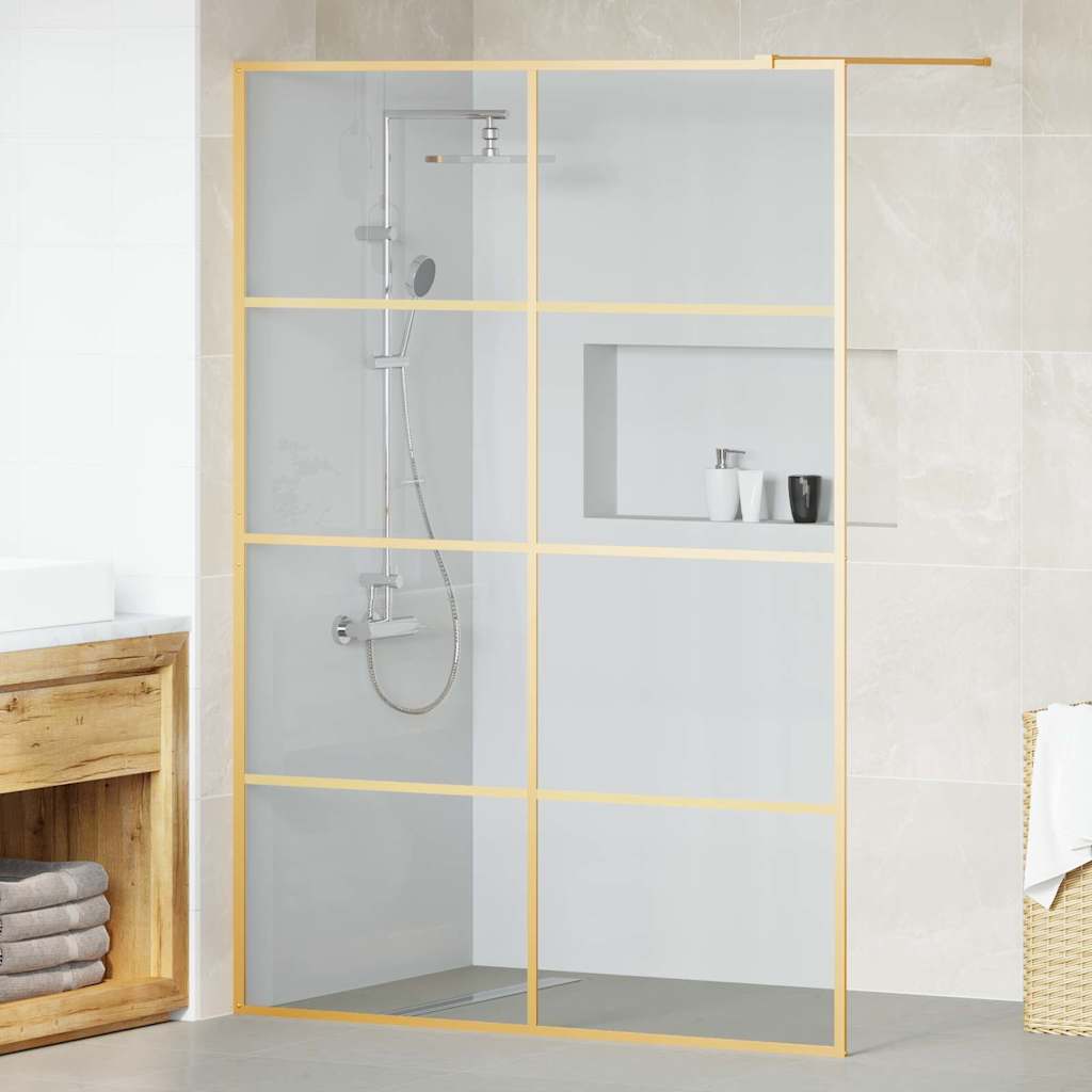 Zid za walk-in tuš Zlatno 140 x 195 cm Staklo otporno na udarce