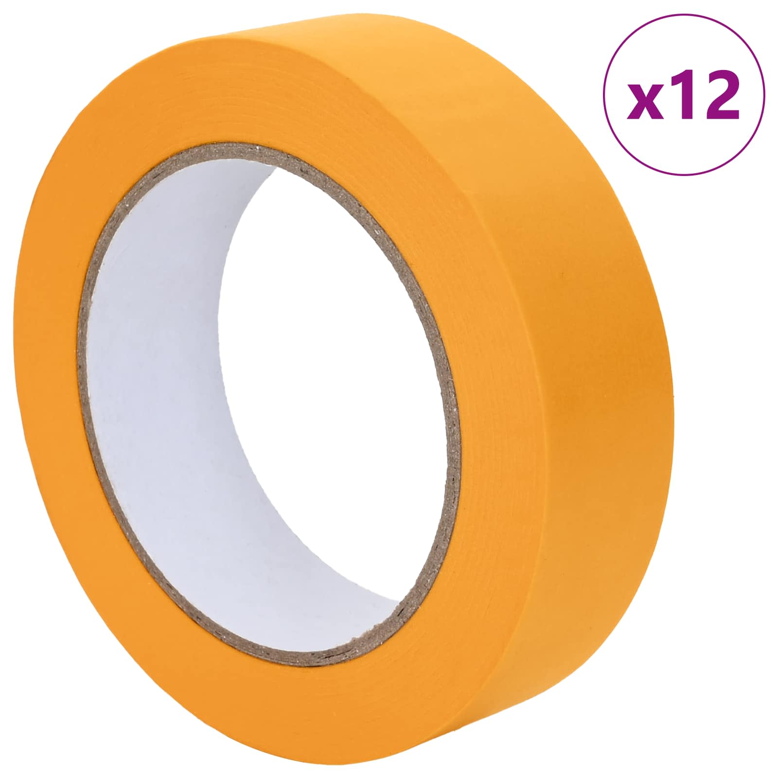 Trake za maskiranje slikara 12 pcs Žuta 25mm x 50m Papir