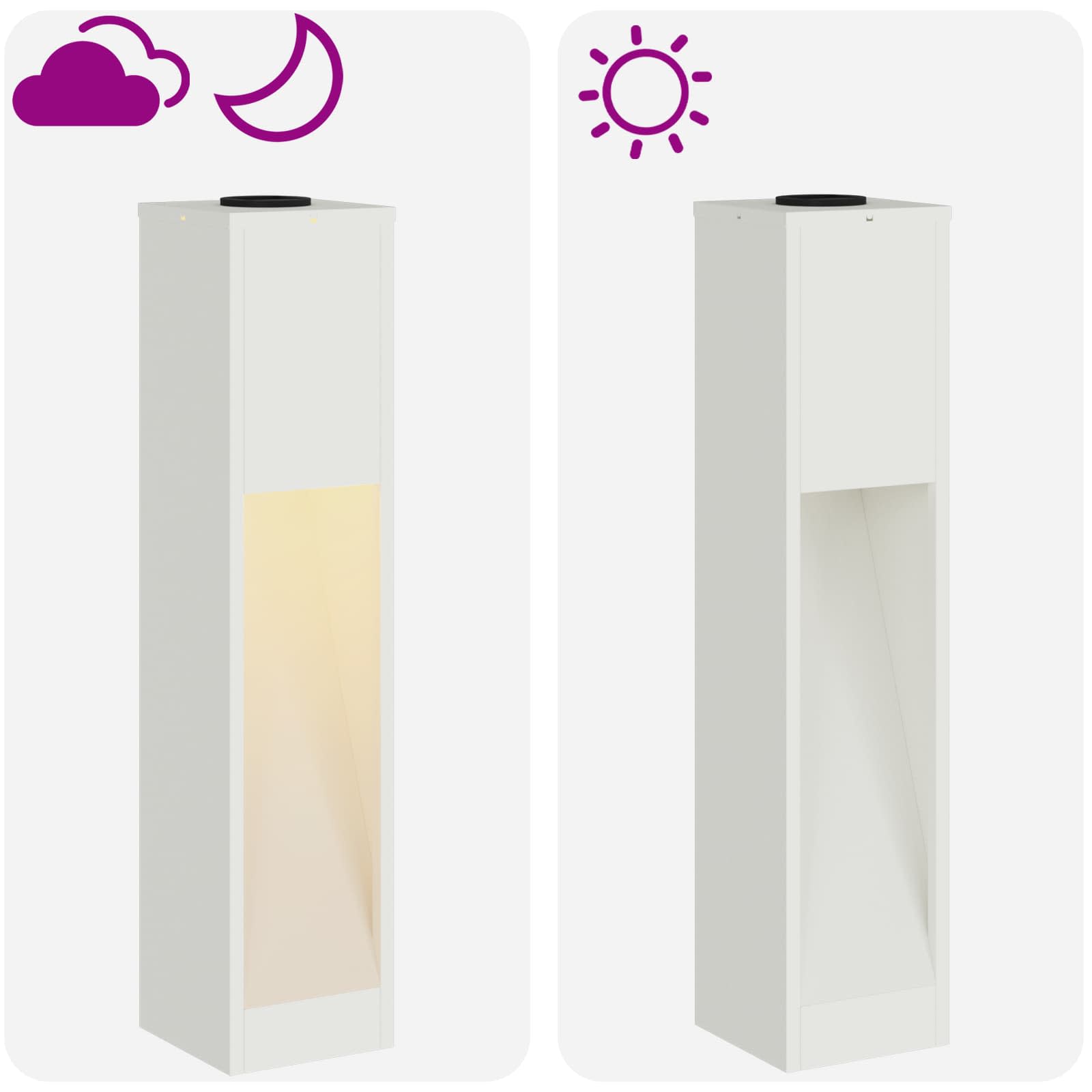 Solarna LED svjetiljka za stazu 2 pcs Bijelo