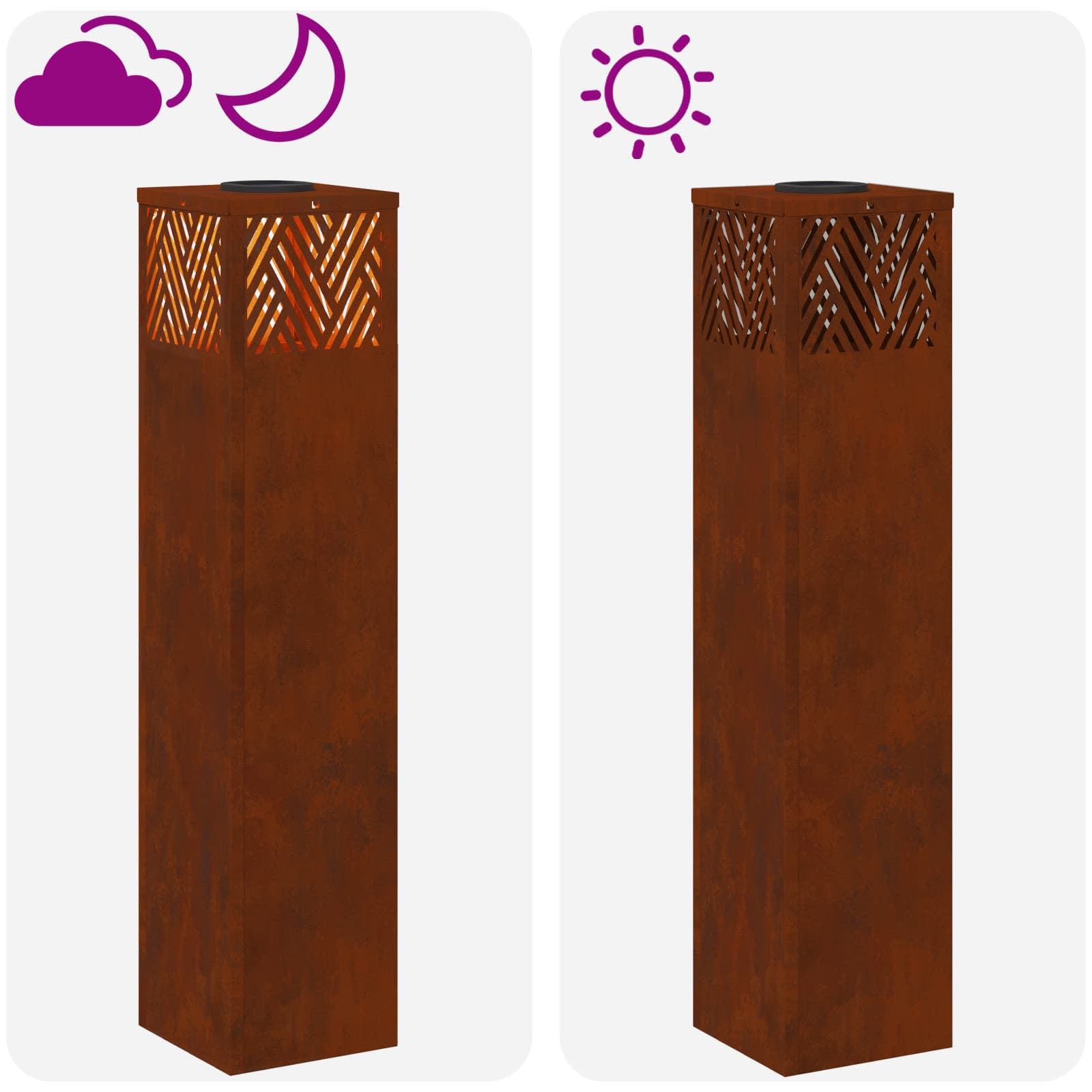 Solarna LED svjetlost za stazu 2 pcs Bronzana