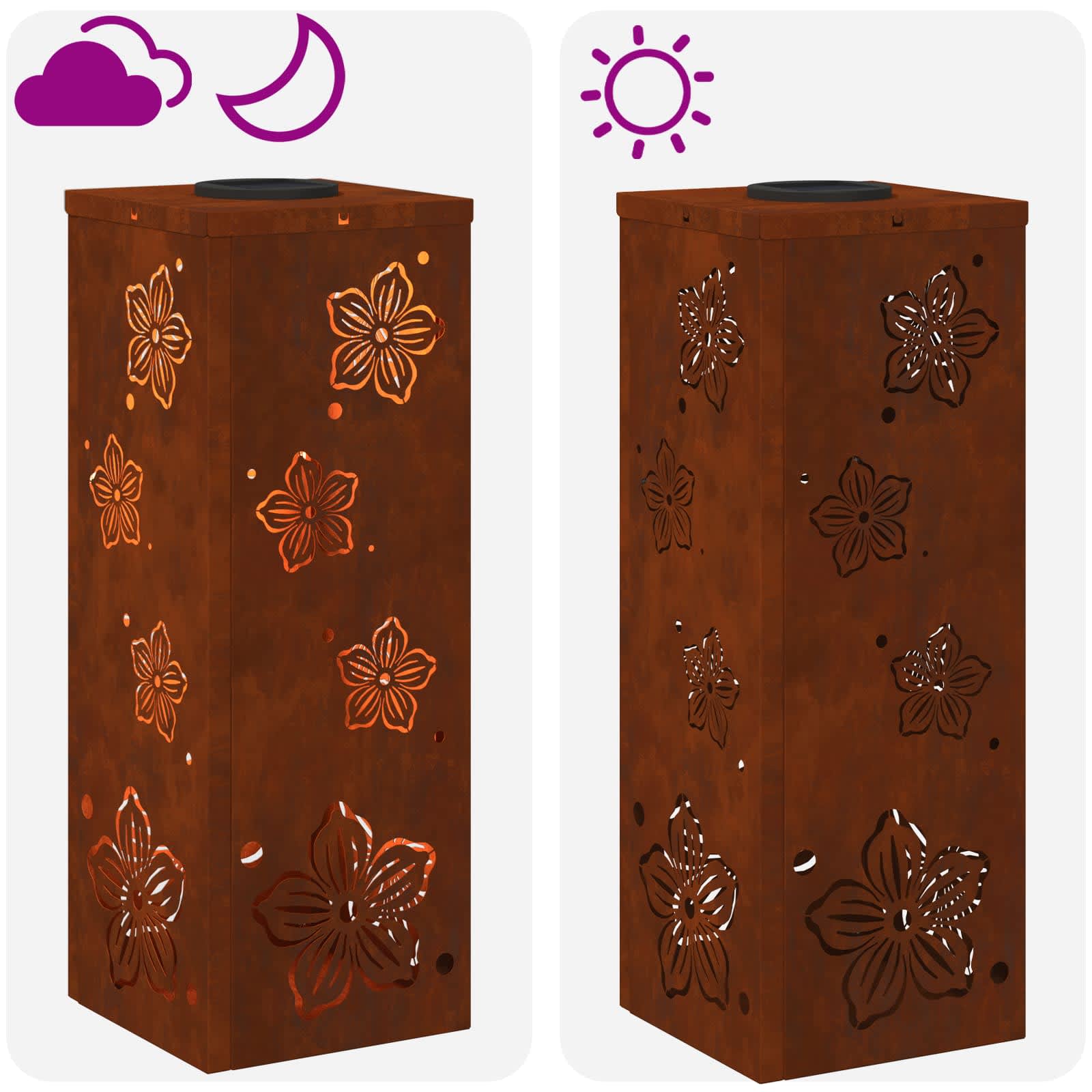 Solarna LED svjetlost za stazu 2 pcs Rđa