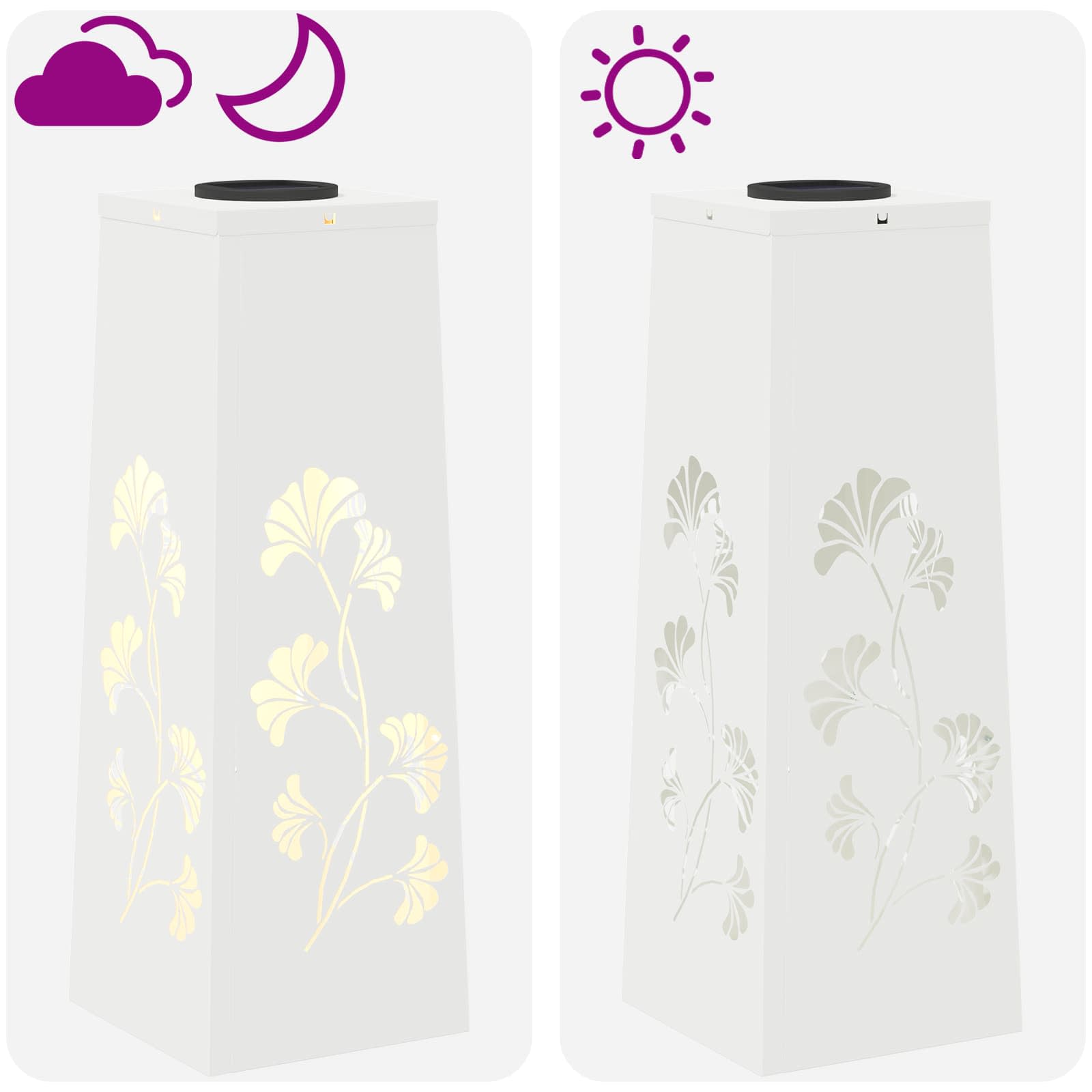 Solarna LED svjetlost za stazu 2 pcs Bijelo