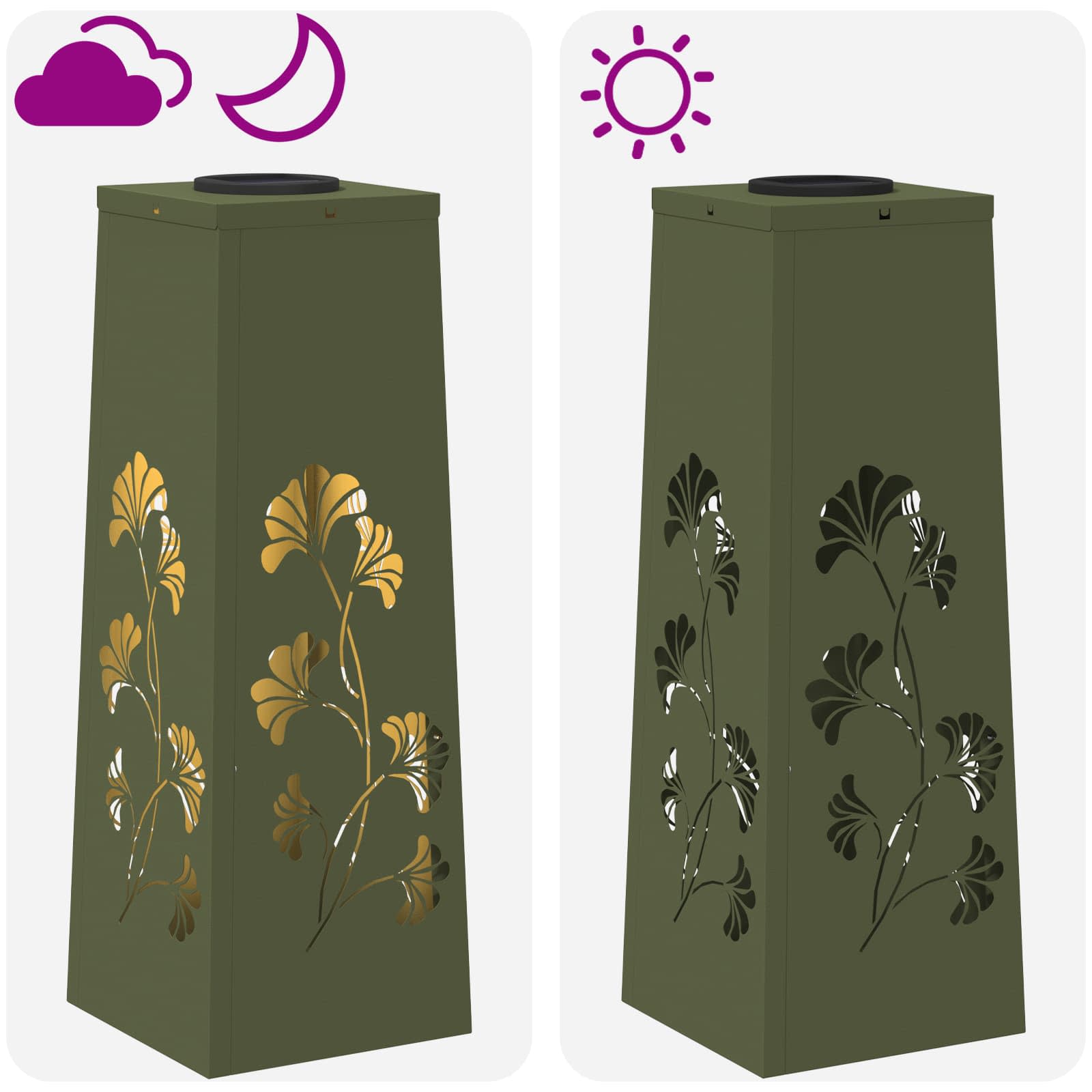 Solarna LED svjetlost za stazu 2 pcs Maslinasto zelena