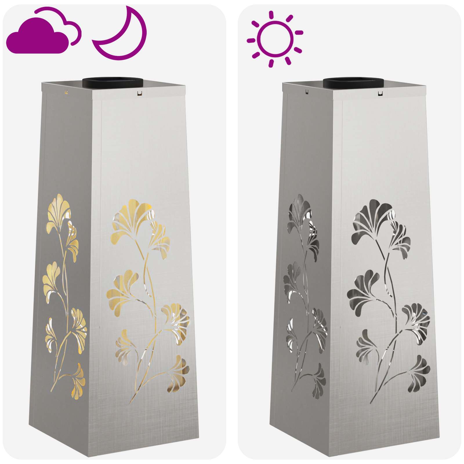 Solarna LED svjetlost za stazu 2 pcs Srebrno Nehrđajući čelik