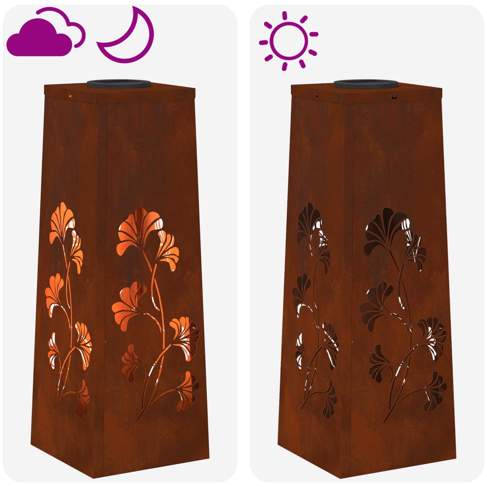 Solarna LED svjetlost za stazu 2 pcs Rđa