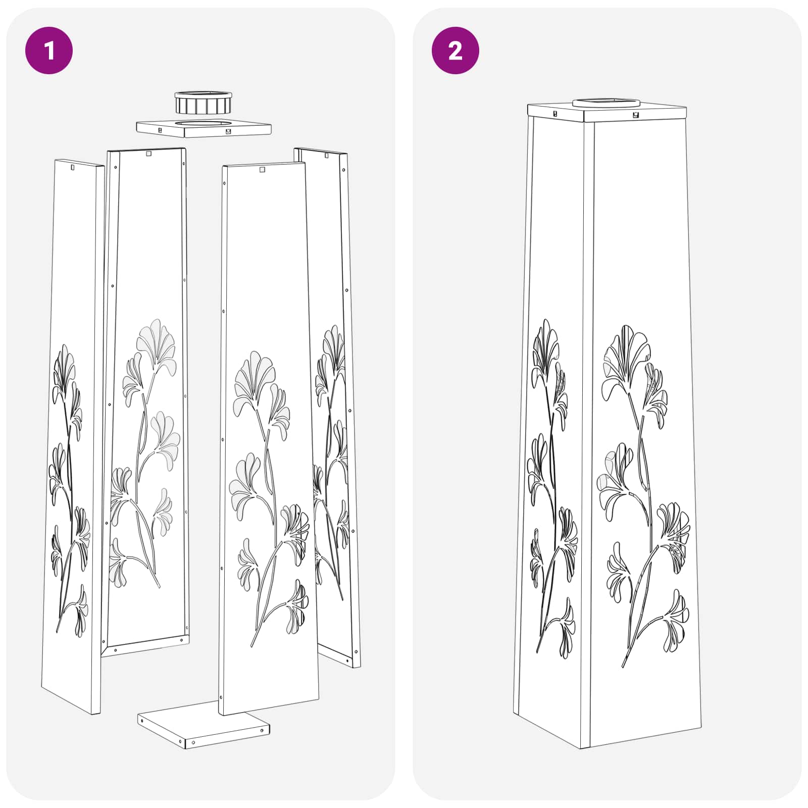 Solarna LED svjetlost za stazu 2 pcs Bijelo