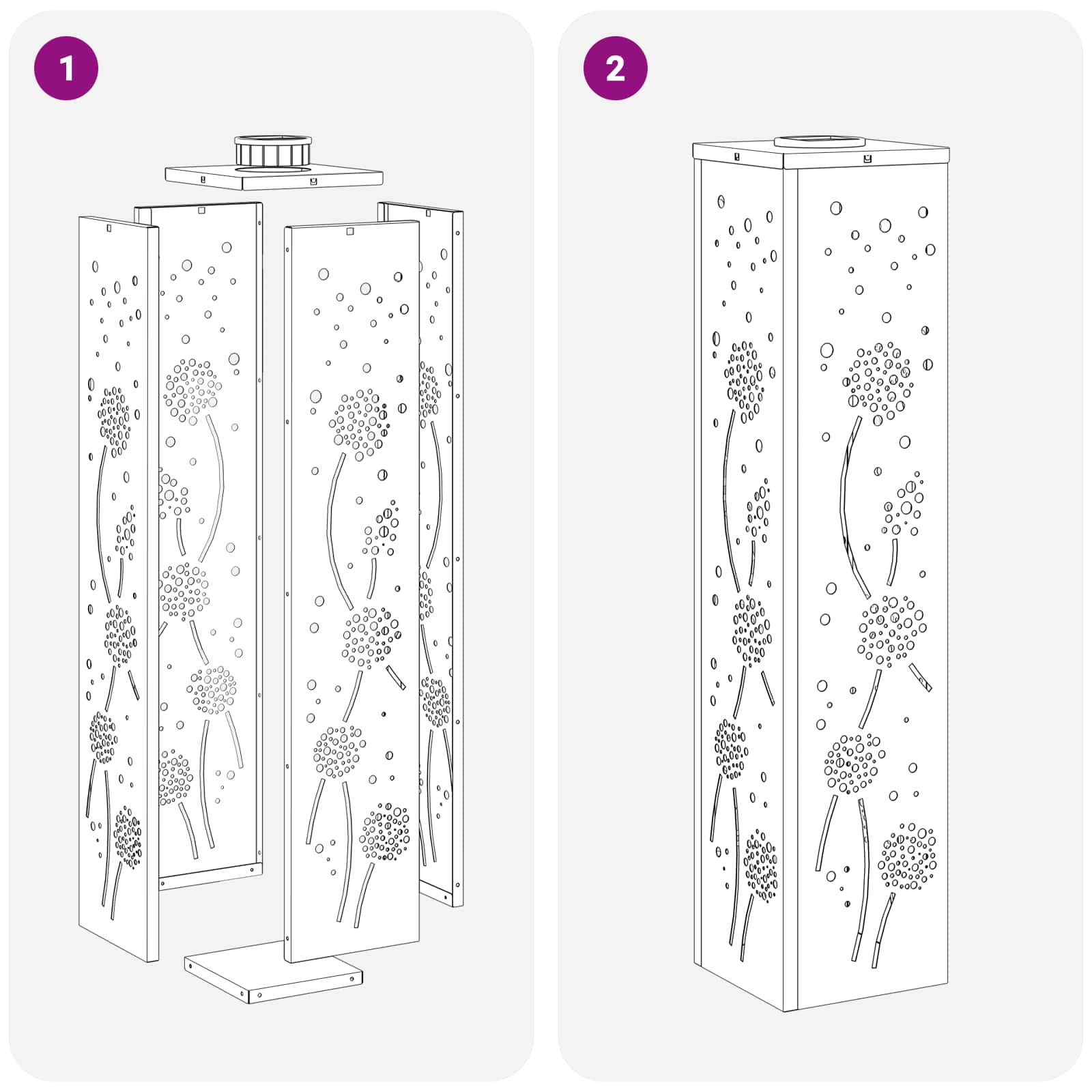 Solarna LED svjetlost za stazu 2 pcs Bijelo
