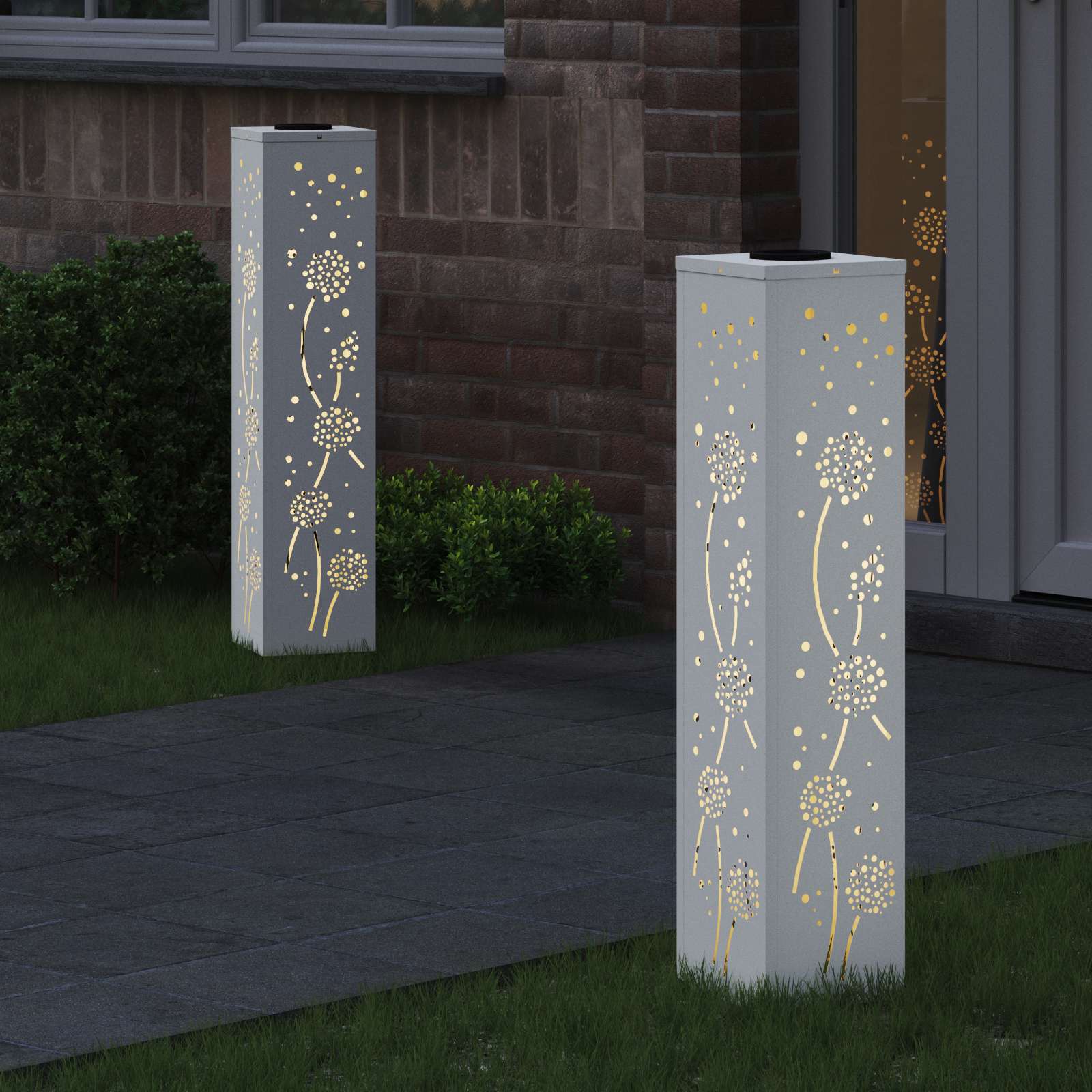 Solarna LED svjetlost za stazu 2 pcs Bijelo