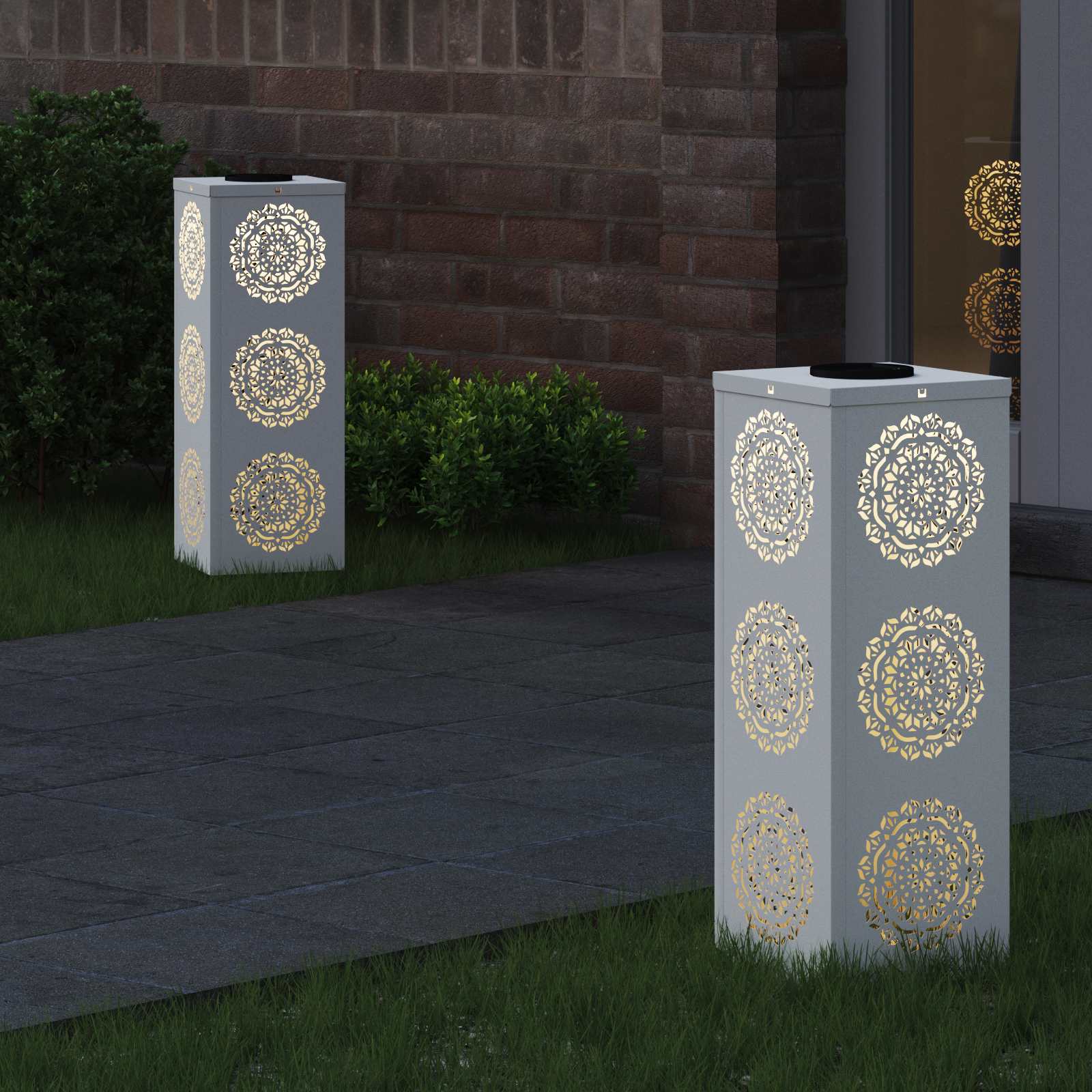 Solarna LED svjetlost za stazu 2 pcs Bijelo