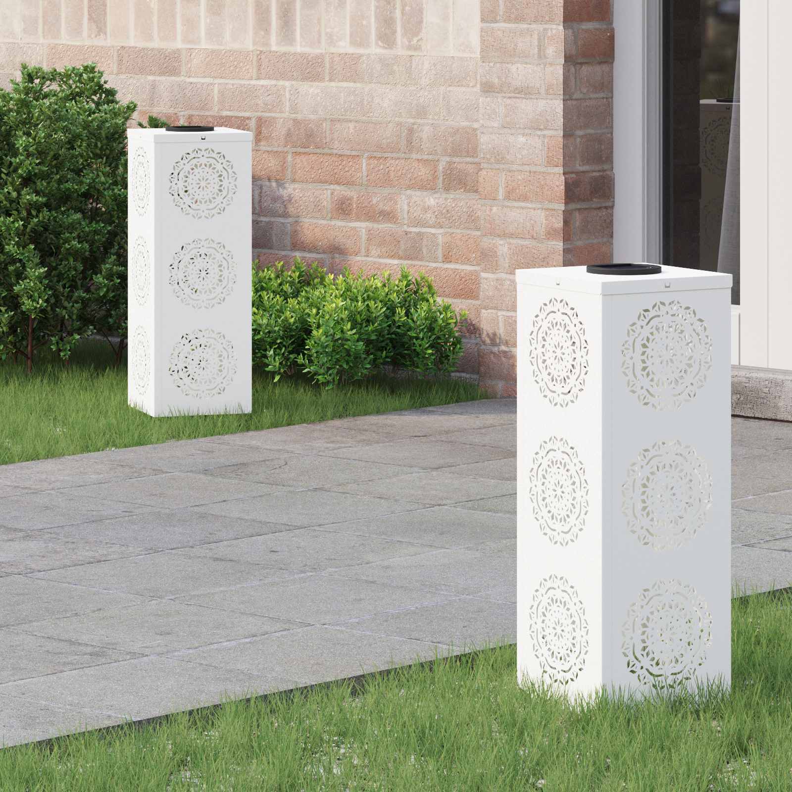 Solarna LED svjetlost za stazu 2 pcs Bijelo