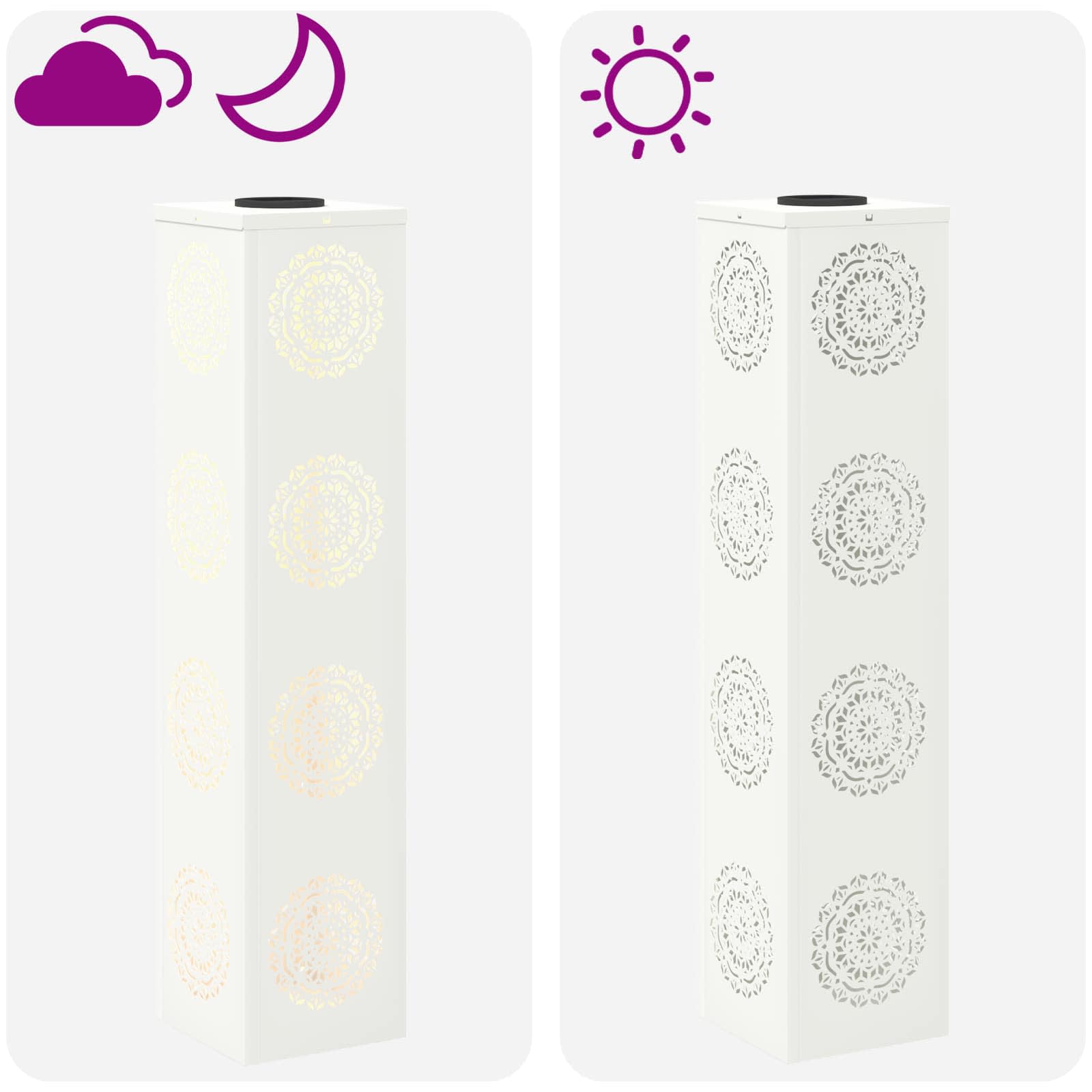 Solarna LED svjetlost za stazu 2 pcs Bijelo
