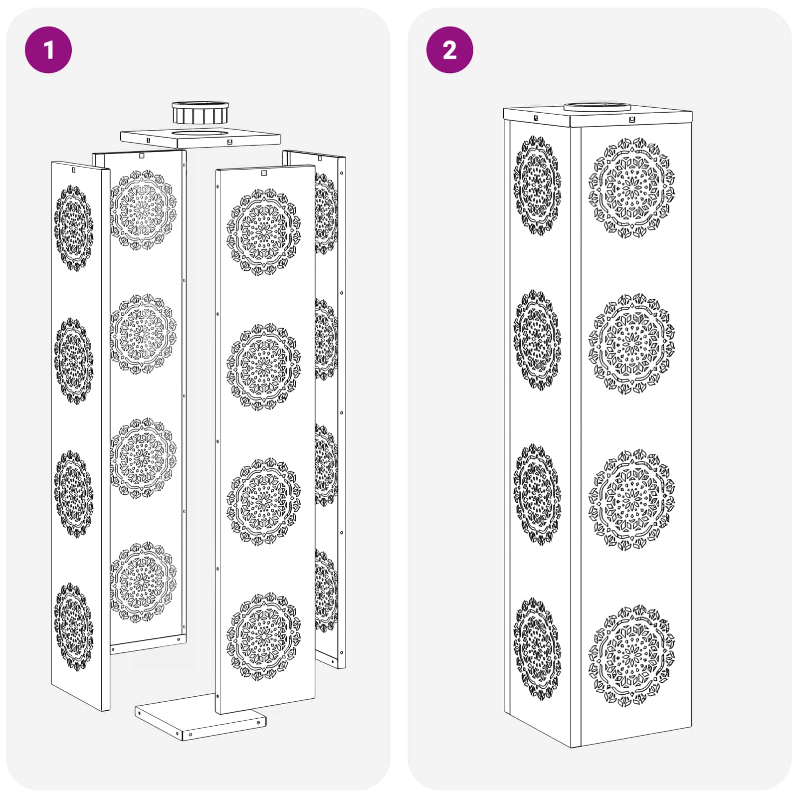 Solarna LED svjetlost za stazu 2 pcs Maslinasto zelena