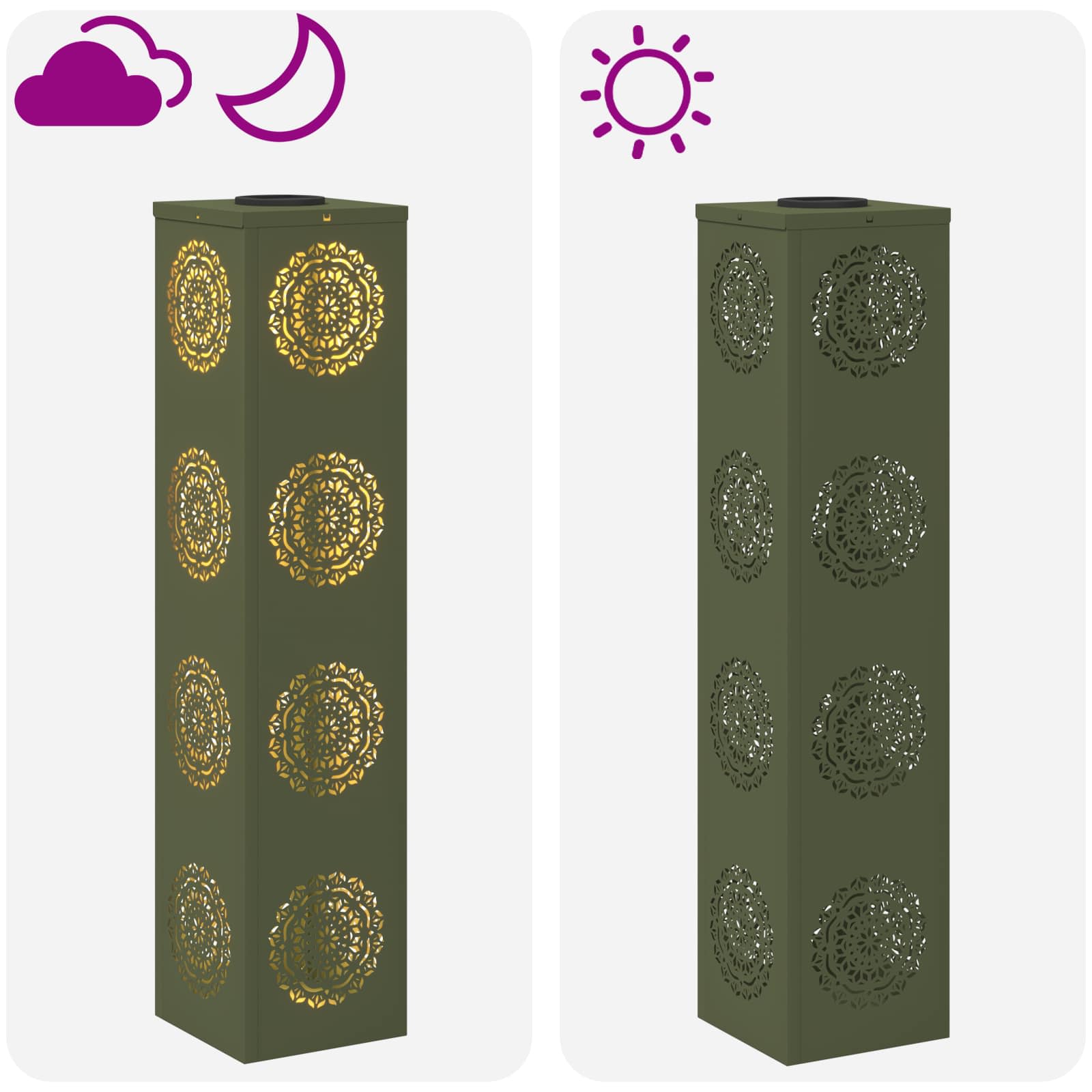Solarna LED svjetlost za stazu 2 pcs Maslinasto zelena