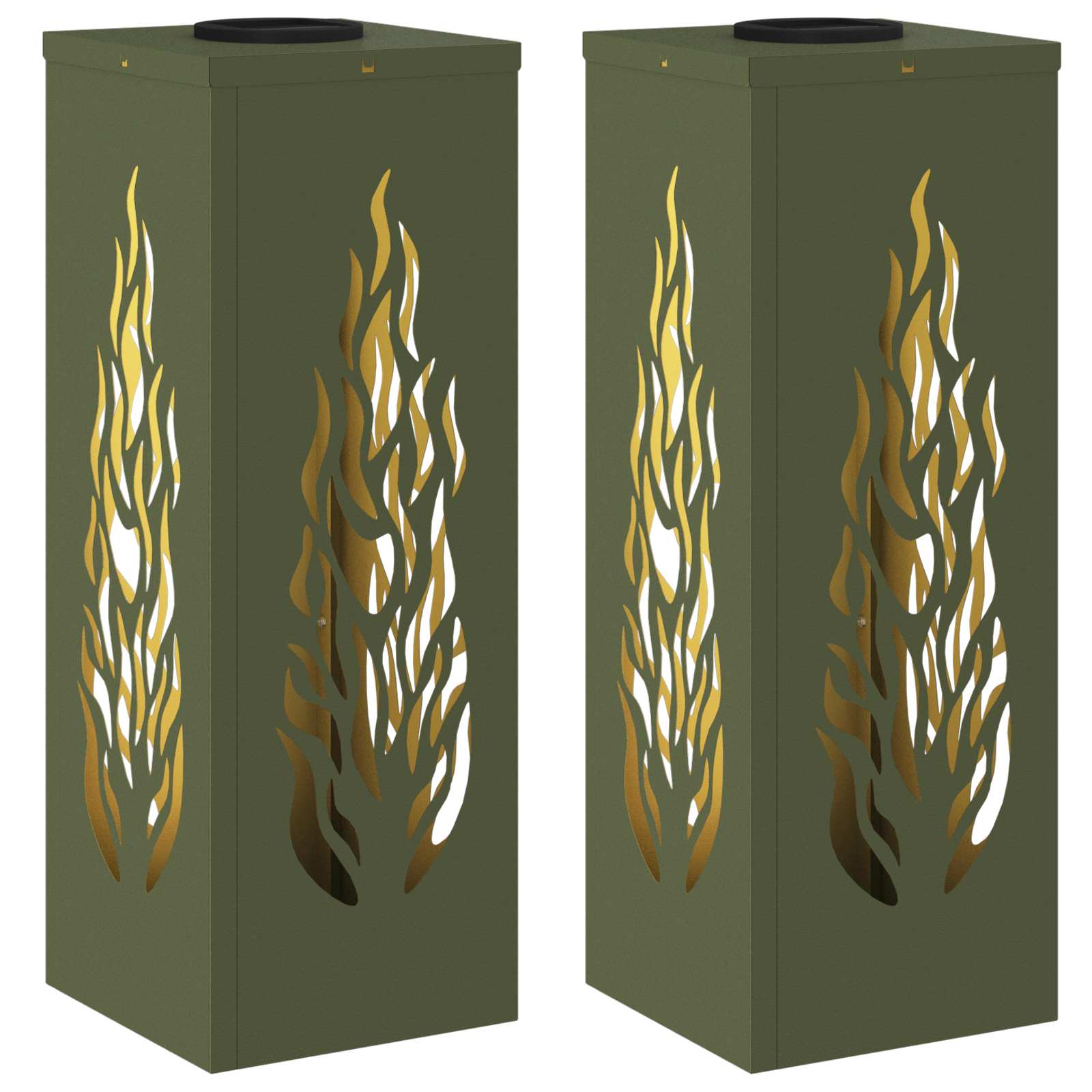 Solarna LED svjetlost za stazu 2 pcs Maslinasto zelena