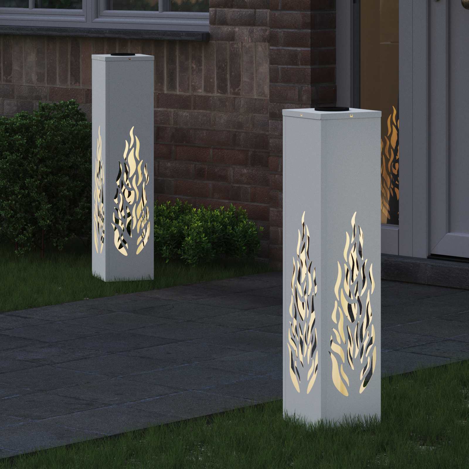 Solarna LED svjetlost za stazu 2 pcs Bijelo