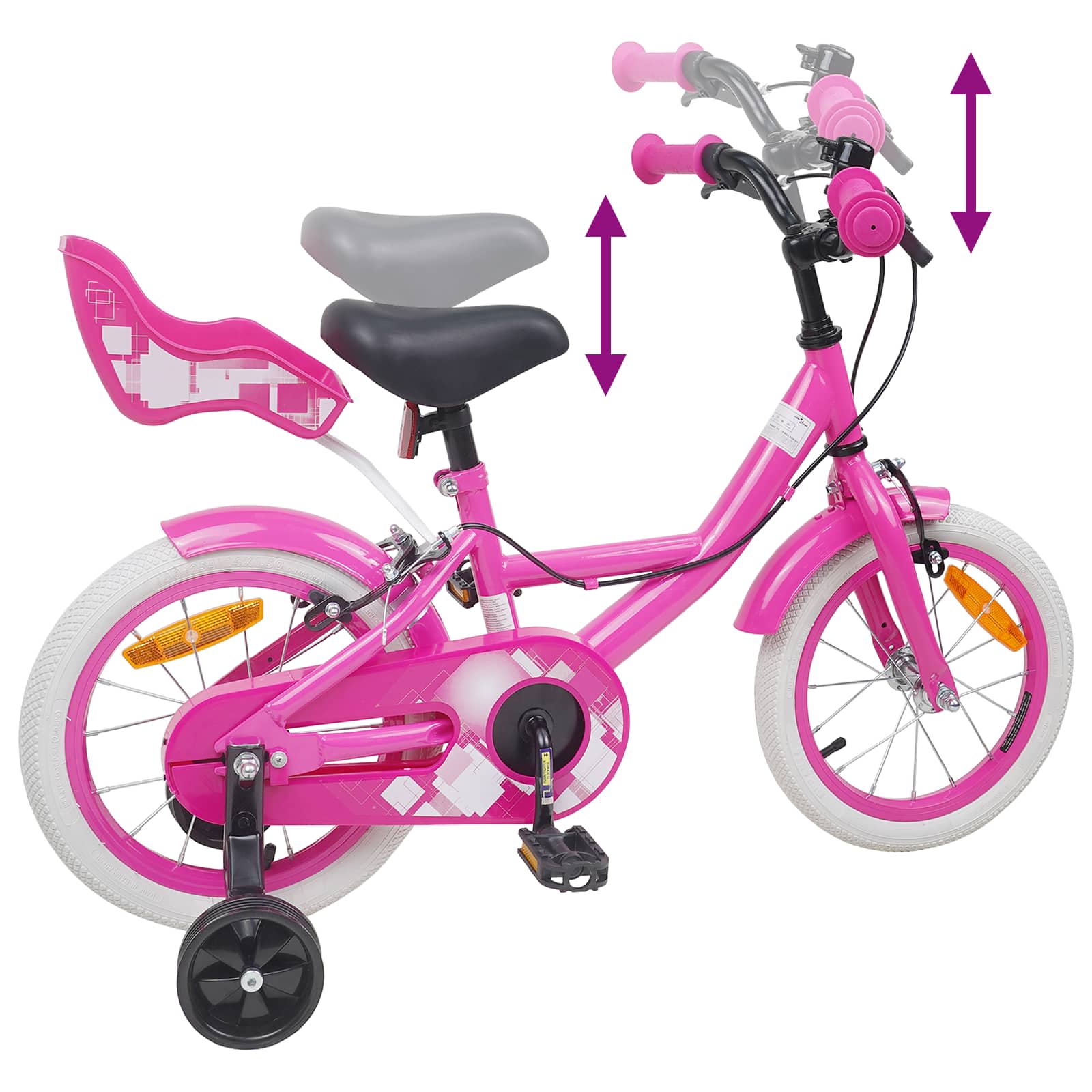 Dječji Bicikl 16 Inča za 4-6 godina Ružičasta