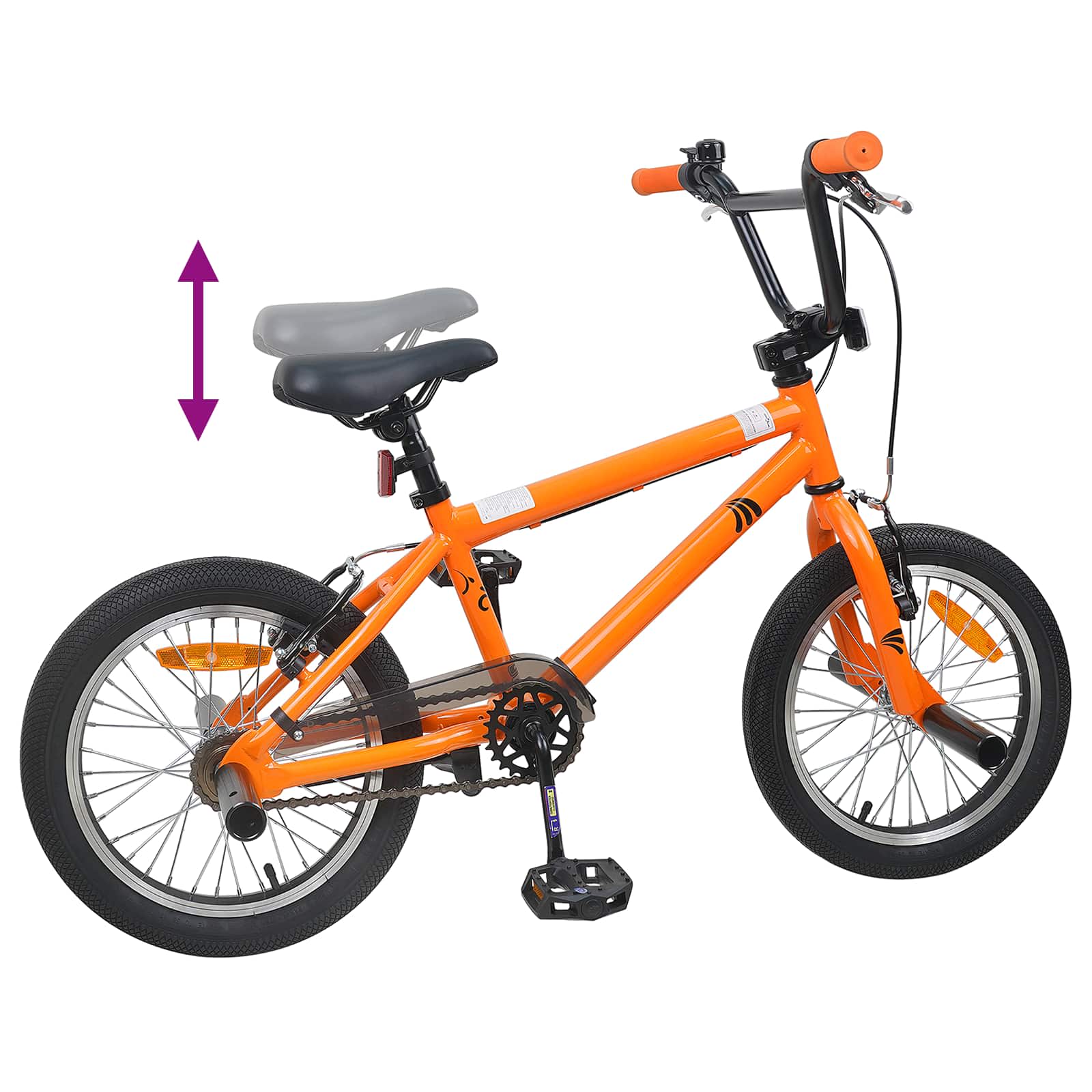 BMX Bicikl 18 Inča za djecu od 7 do 10 godina Narančasta