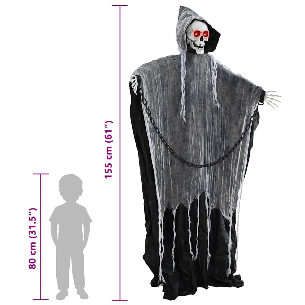 Halloween Grim Reaper Crna 60 x 60 x 155 cm Poliester
