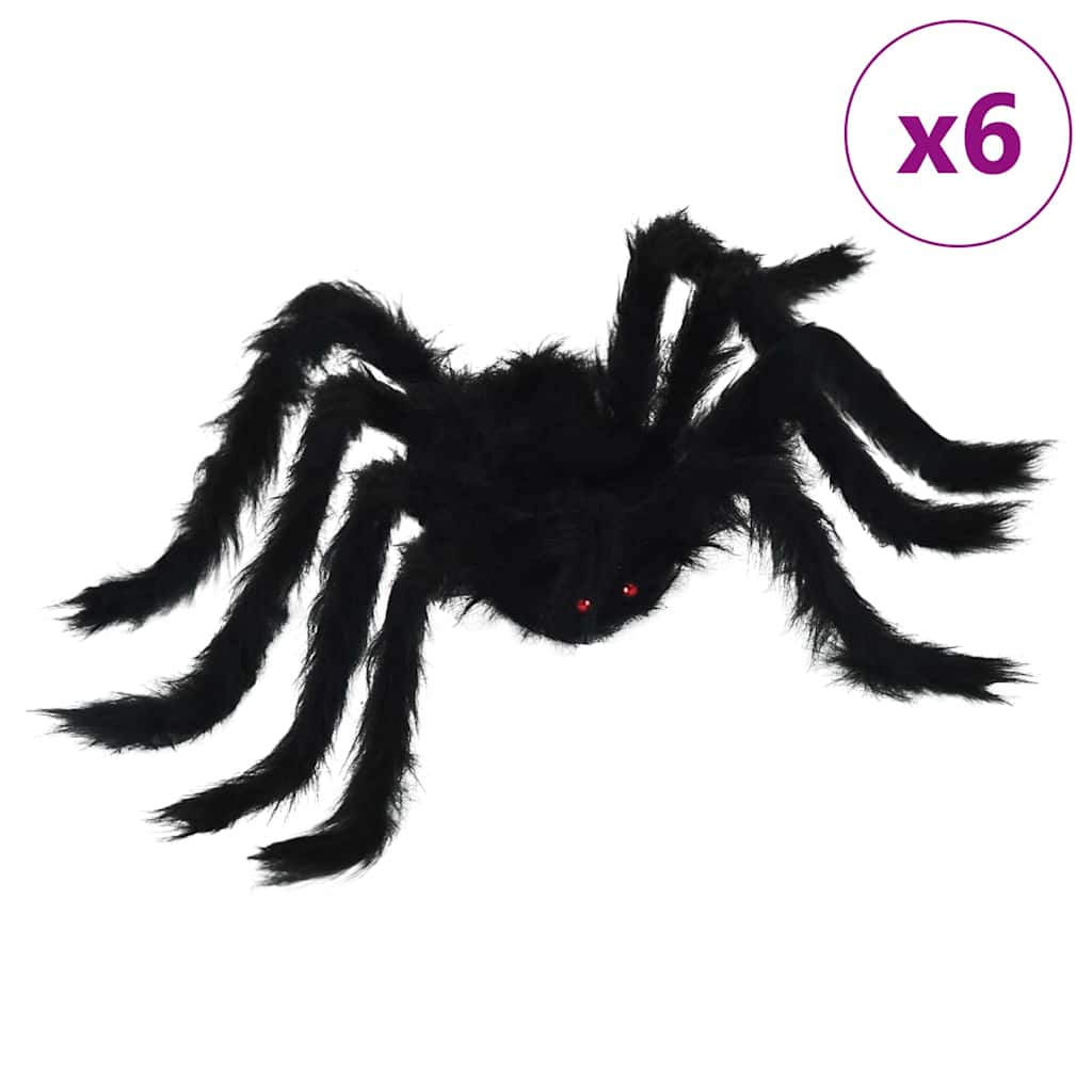 Halloween Pauk Dekoracija 6 pcs Crna 75 cm Poliester i čelik