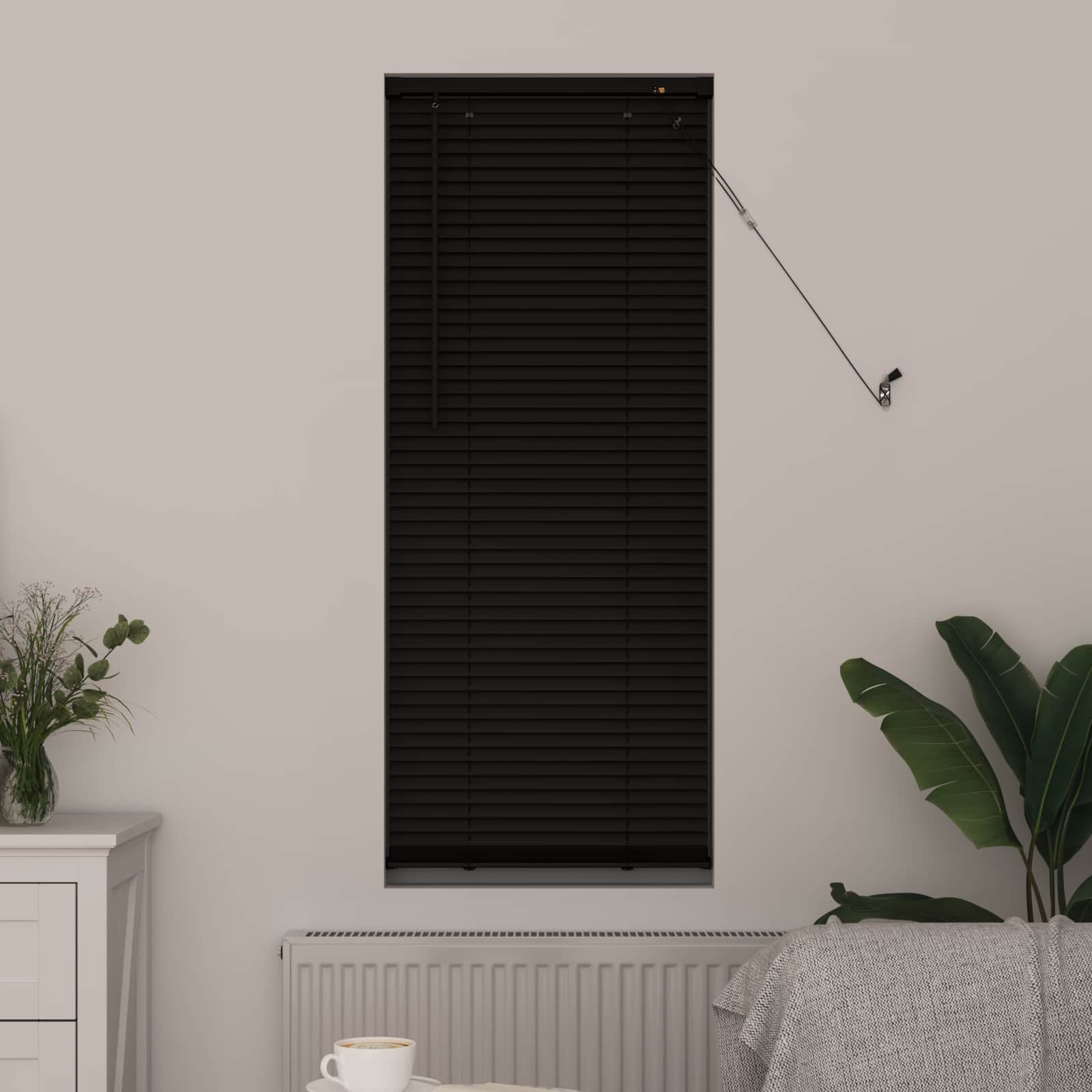 Venecijanska roleta Crna 150 x 50 cm PVC