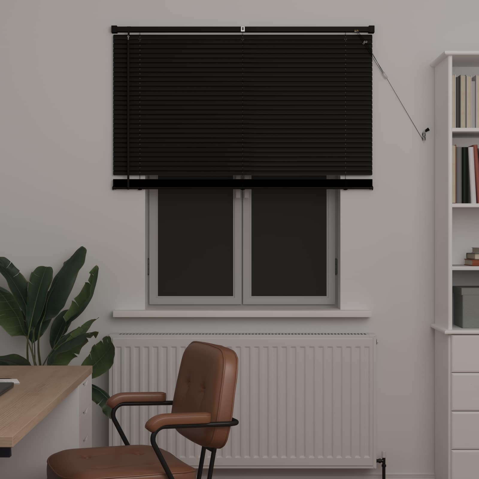 Venecijanska roleta Crna 150 x 120 cm PVC