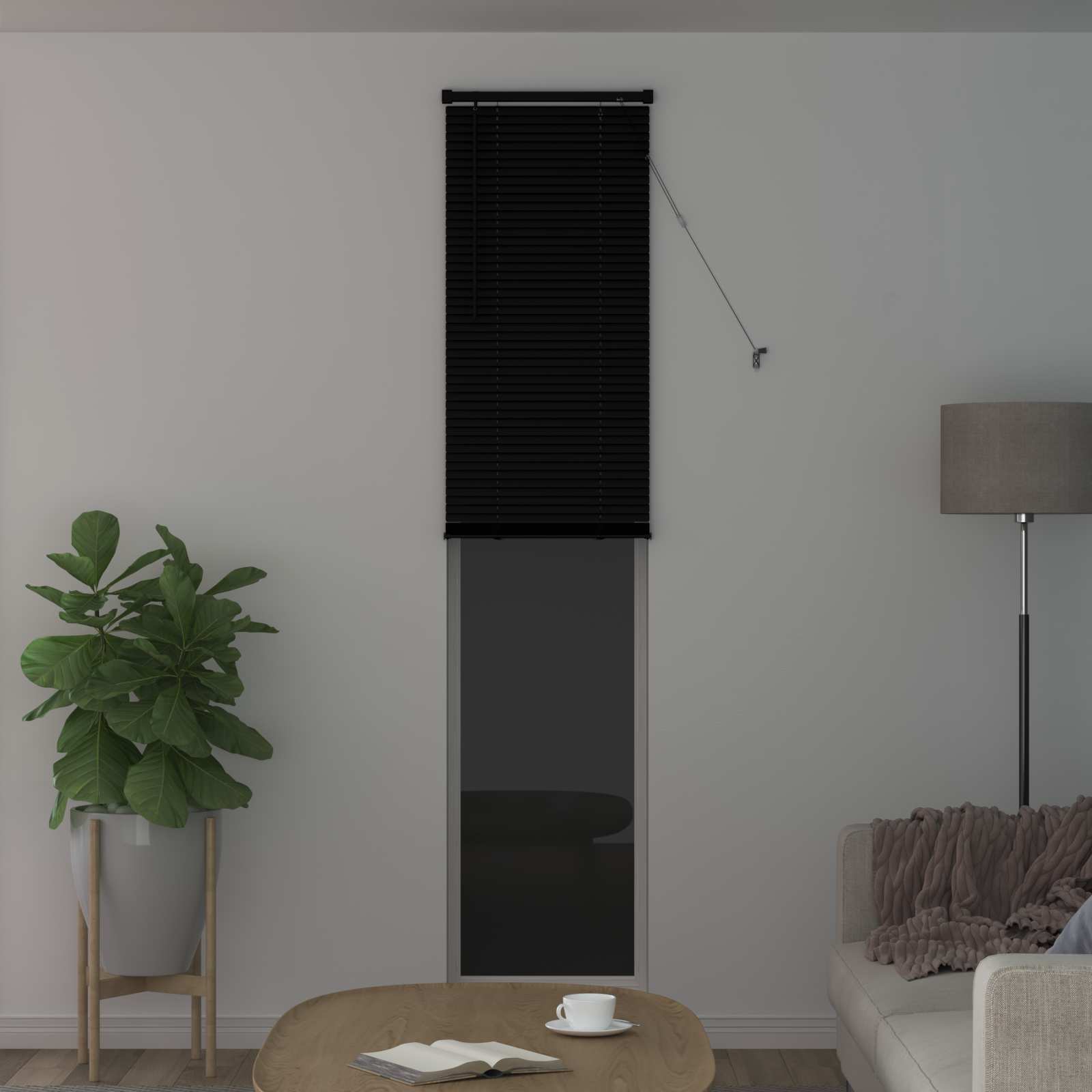 Venecijanska roleta Crna 213 x 50 cm PVC