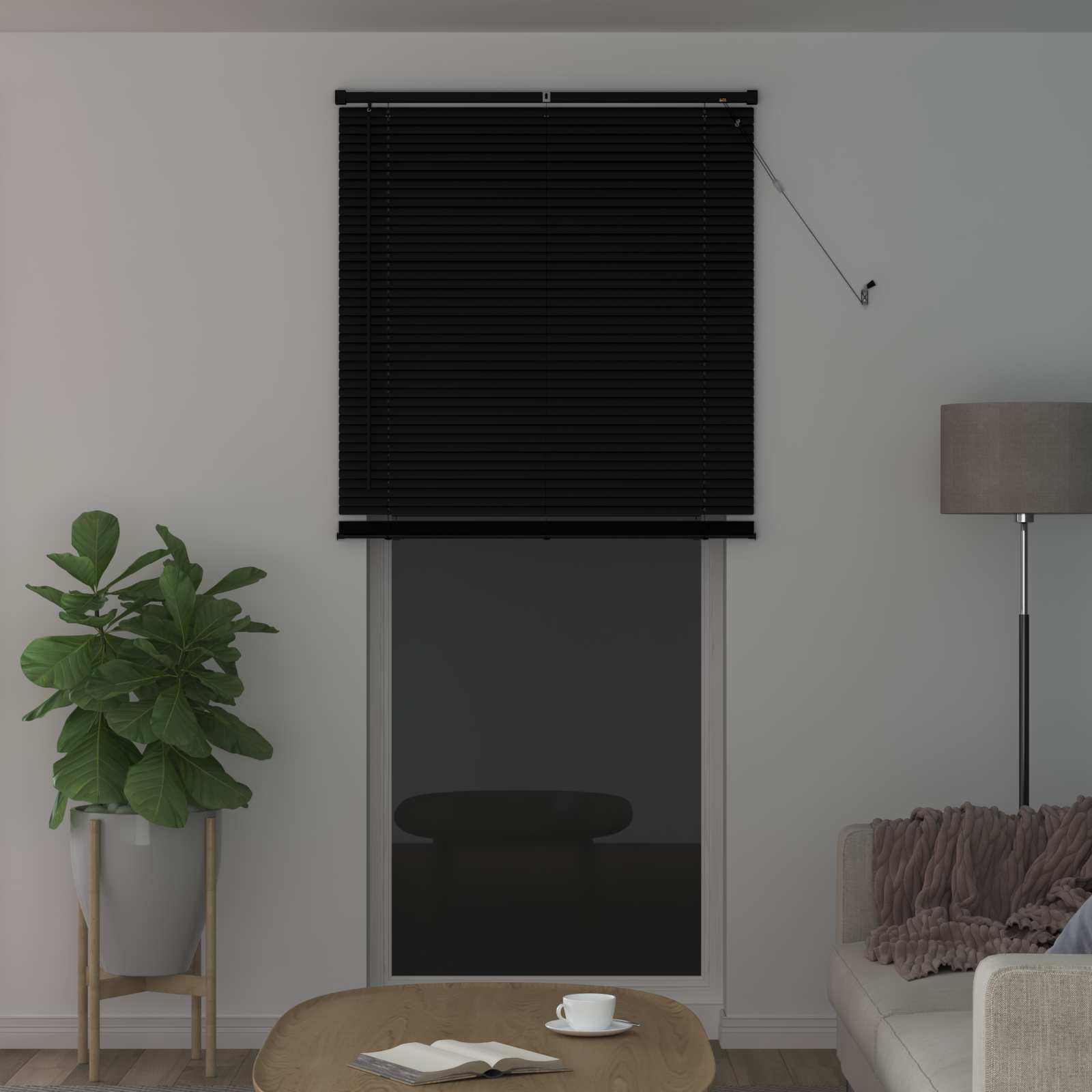 Venecijanska roleta Crna 213 x 70 cm PVC