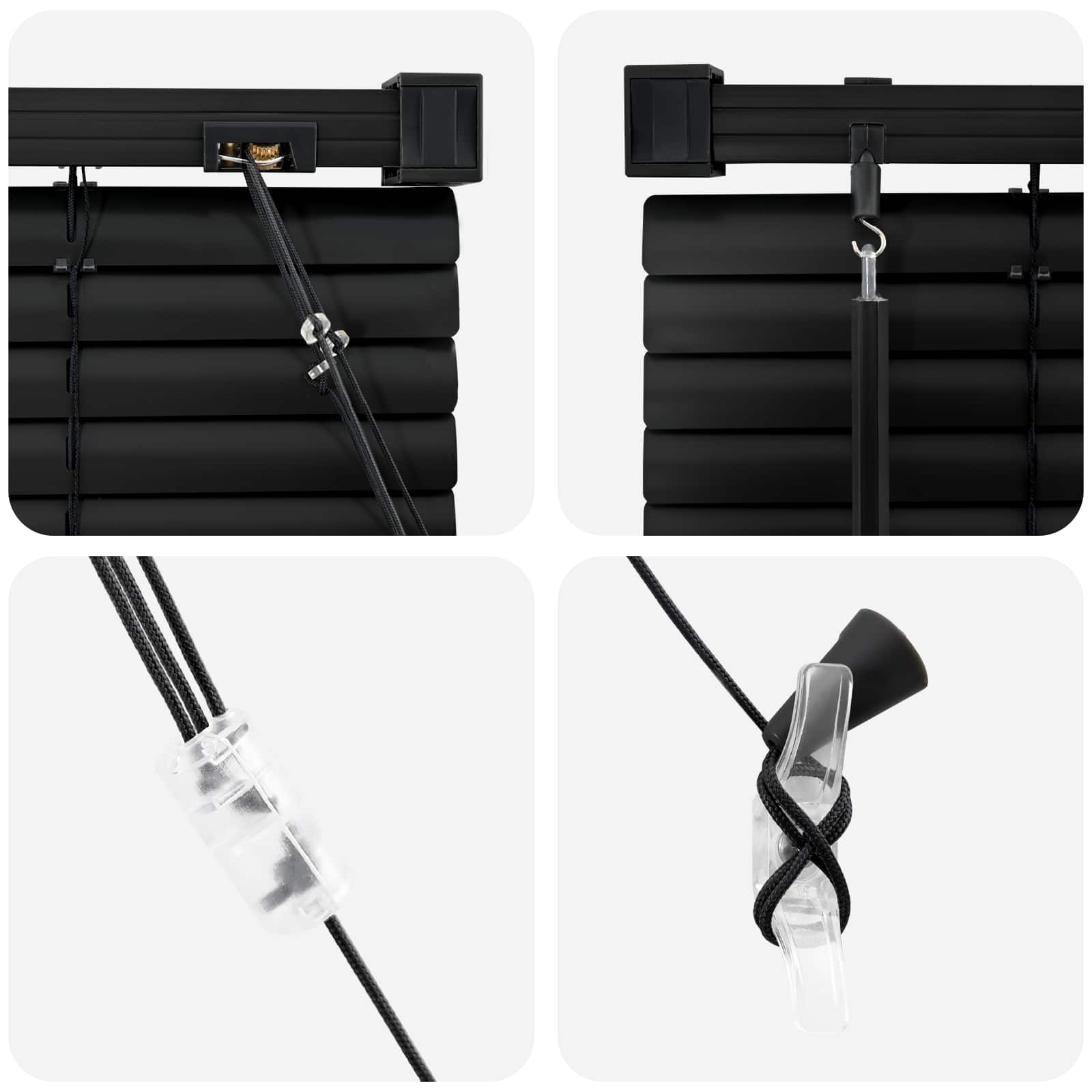 Venecijanska roleta Crna 213 x 80 cm PVC