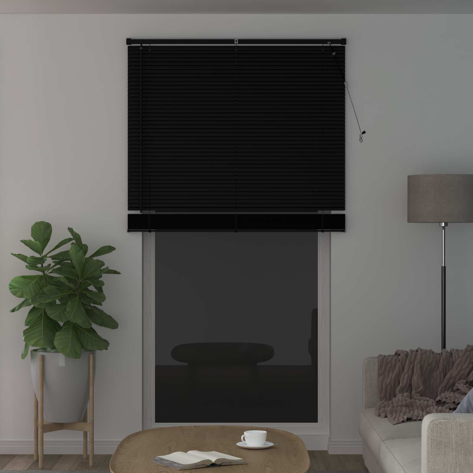 Venecijanska roleta Crna 213 x 110 cm PVC