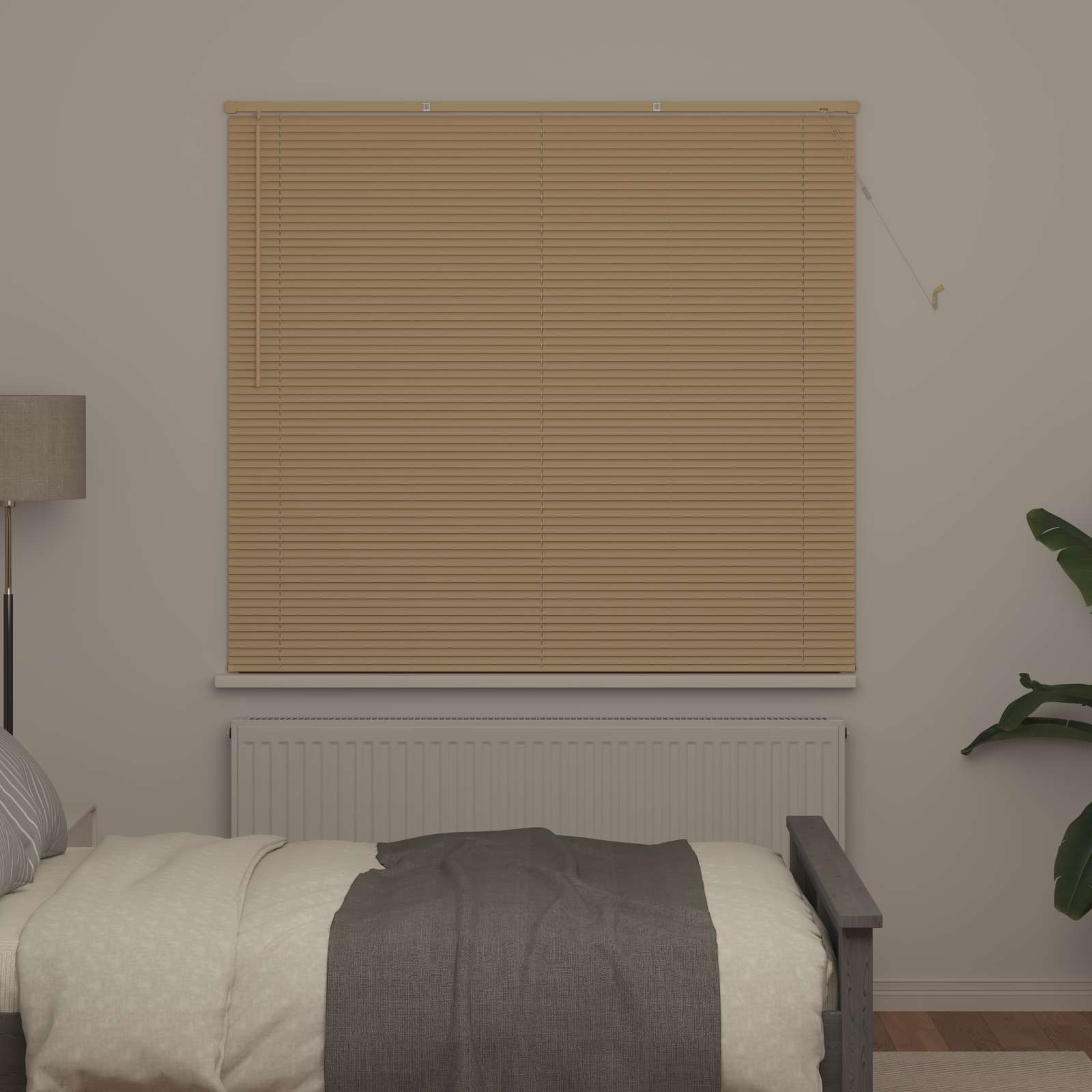Venecijanska roleta Svijetlo smeđa s uzorkom 150 x 160 cm PVC