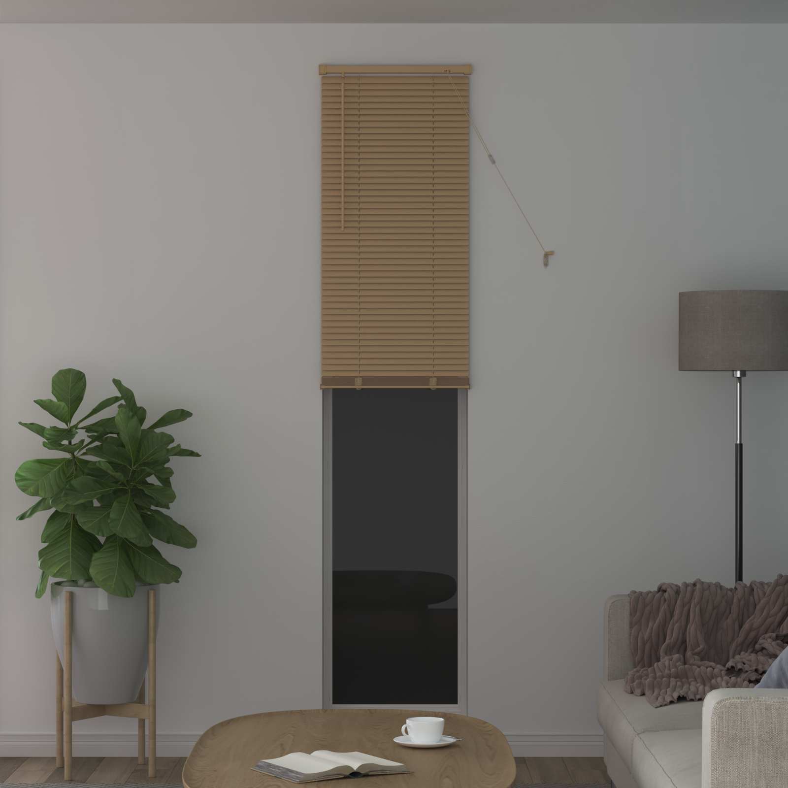 Venecijanska roleta Svijetlo smeđa s uzorkom 213 x 60 cm PVC