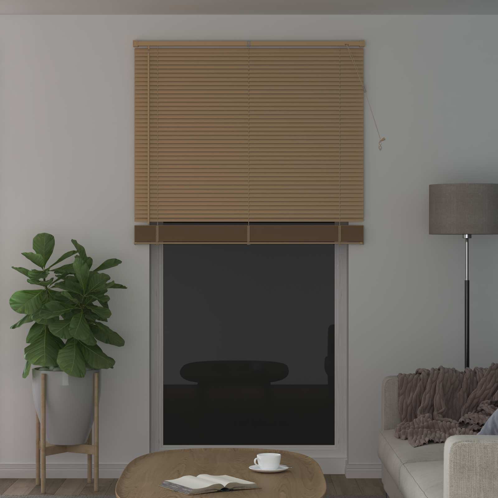 Venecijanska roleta Svijetlo smeđa s uzorkom 213 x 110 cm PVC