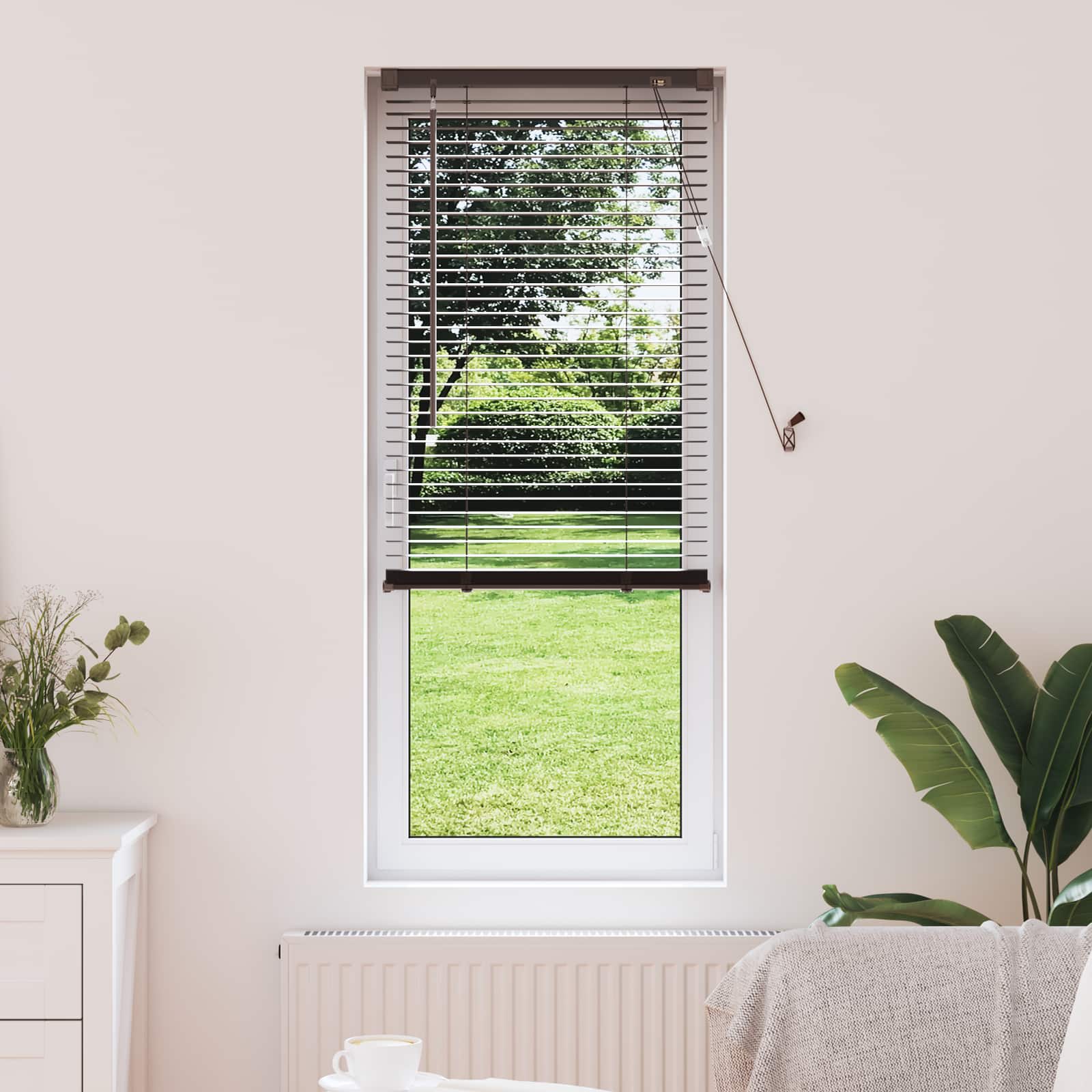 Venecijanska roleta Tamno smeđa s uzorkom 150 x 50 cm PVC