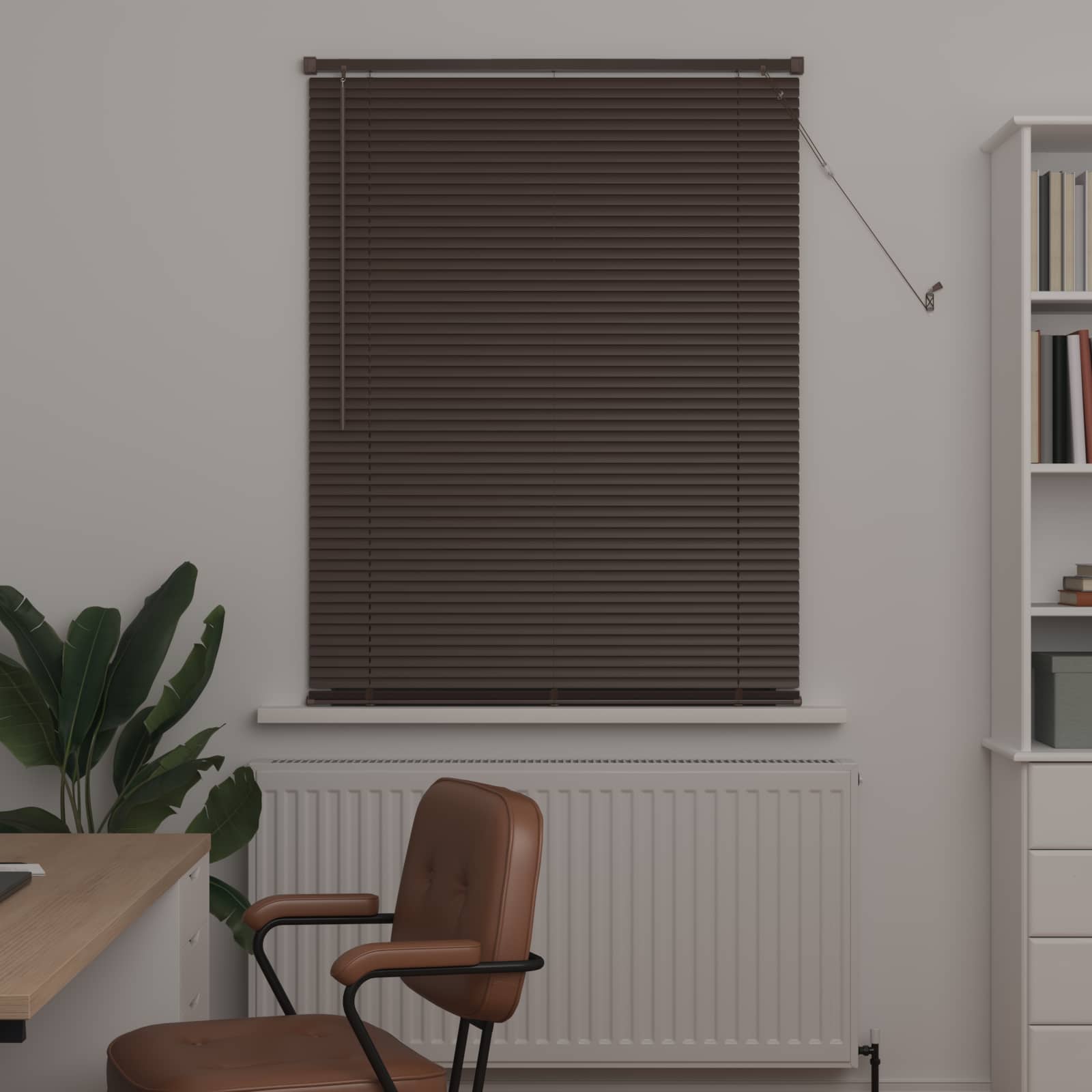 Venecijanska roleta Tamno smeđa s uzorkom 150 x 80 cm PVC