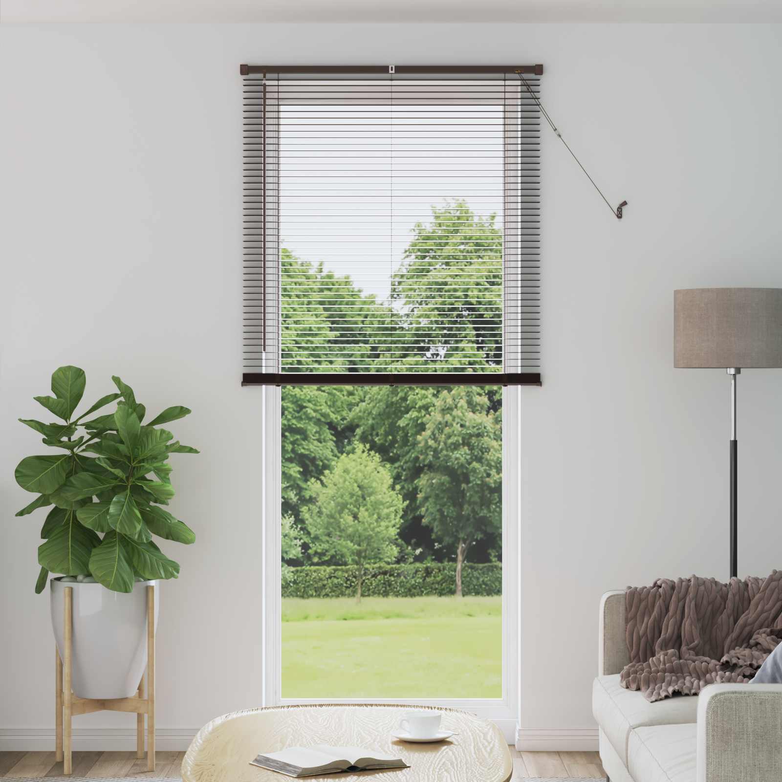 Venecijanska roleta Tamno smeđa s uzorkom 213 x 80 cm PVC