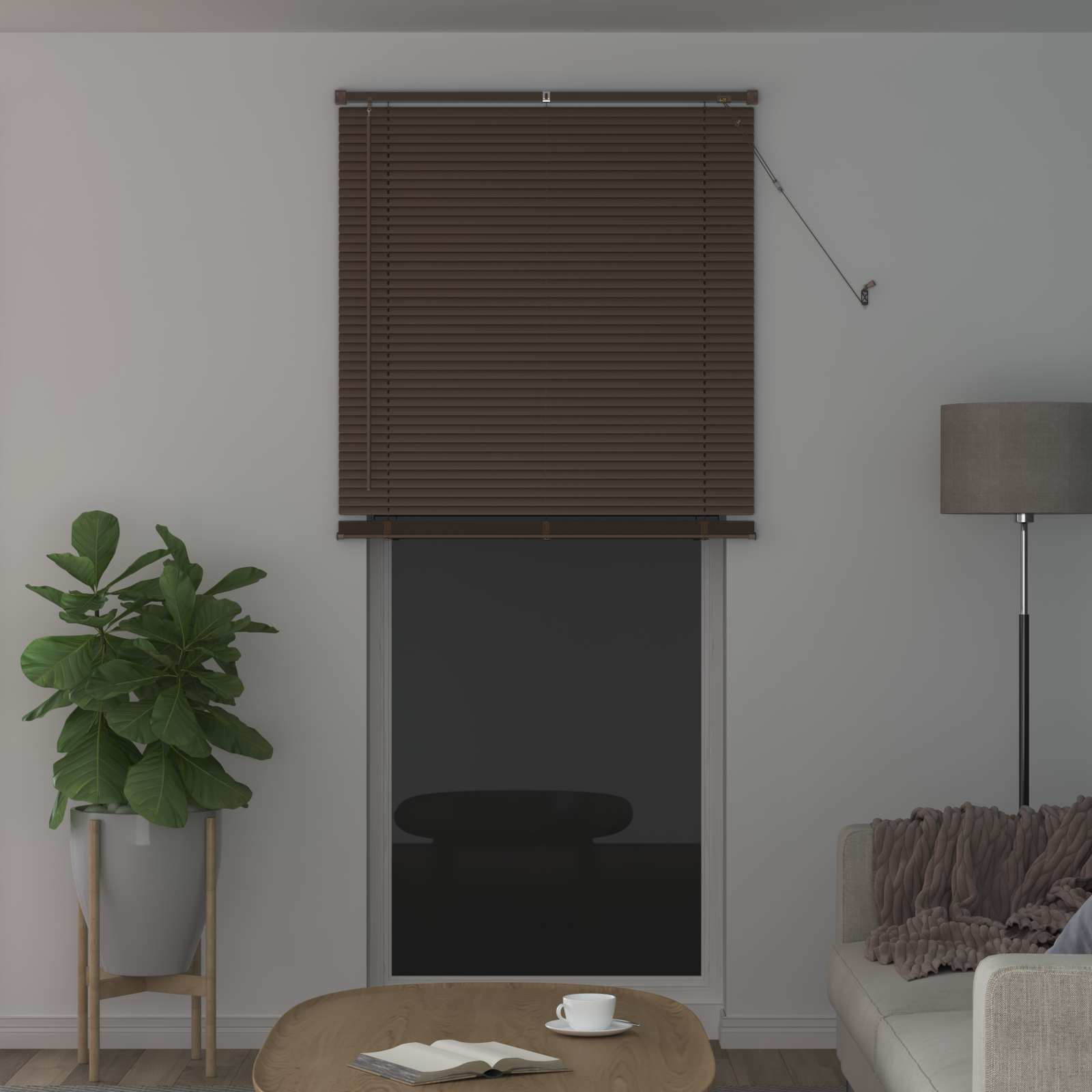 Venecijanska roleta Tamno smeđa s uzorkom 213 x 90 cm PVC