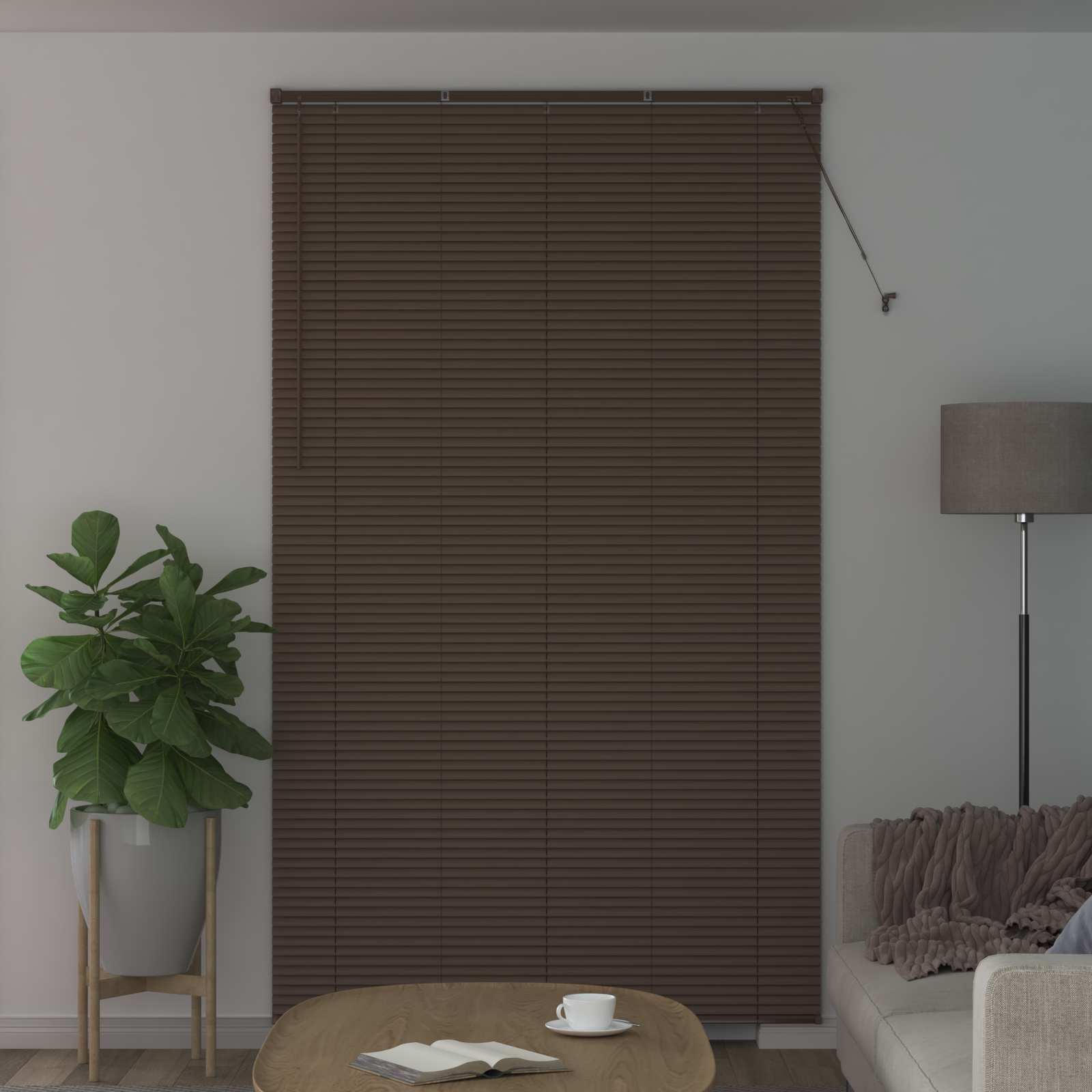 Venecijanska roleta Tamno smeđa s uzorkom 213 x 140 cm PVC