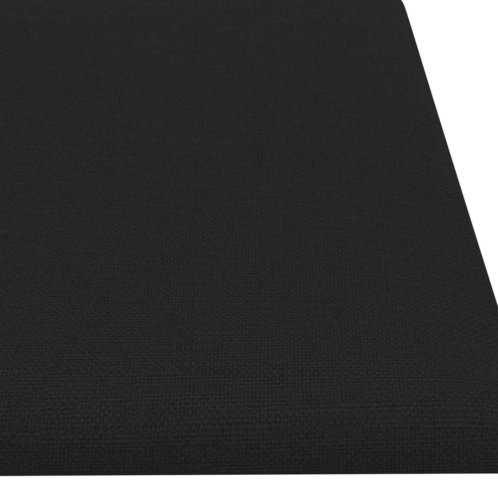Zidna uzglavlja 12 pcs Crna 60 x 15 cm tkanina