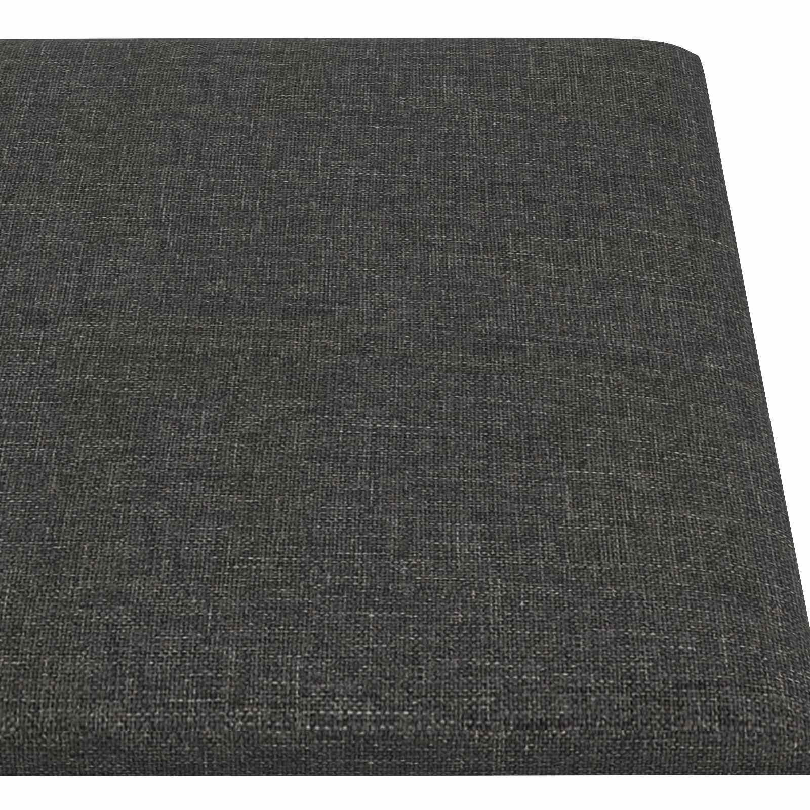 Zidna uzglavlja 12 pcs Tamno siva 90 x 15 cm tkanina