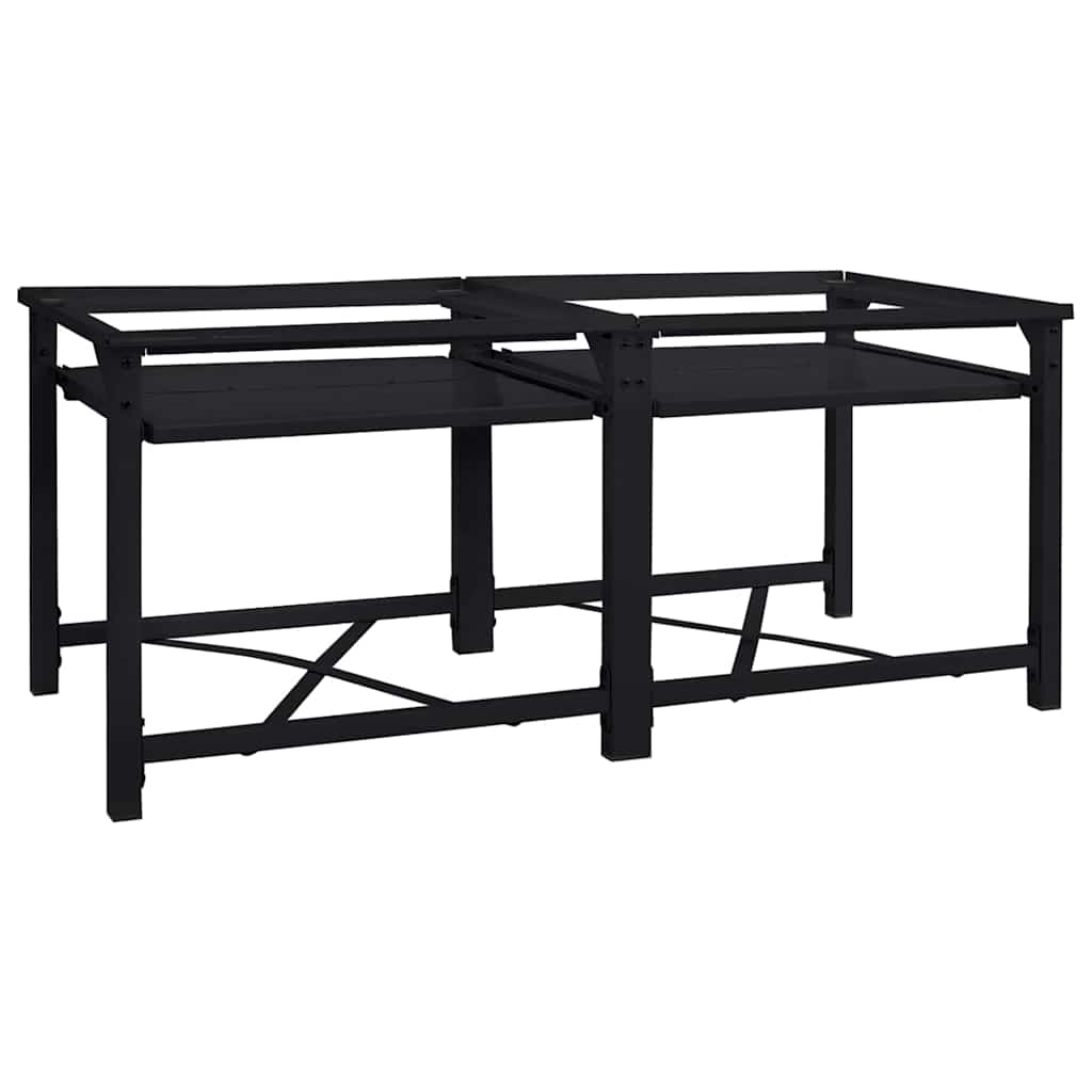 Pedestal za perilicu rublja 2 pcs Crna 120 x 56 x 52 cm Čelik