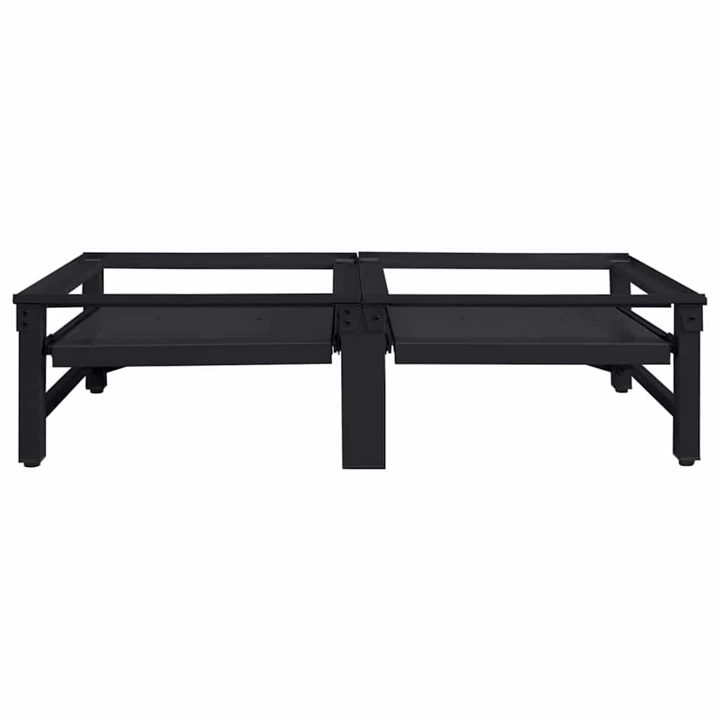 Pedestal za perilicu rublja 2 pcs Crna 124,5 x 61,5 x 32,5 cm