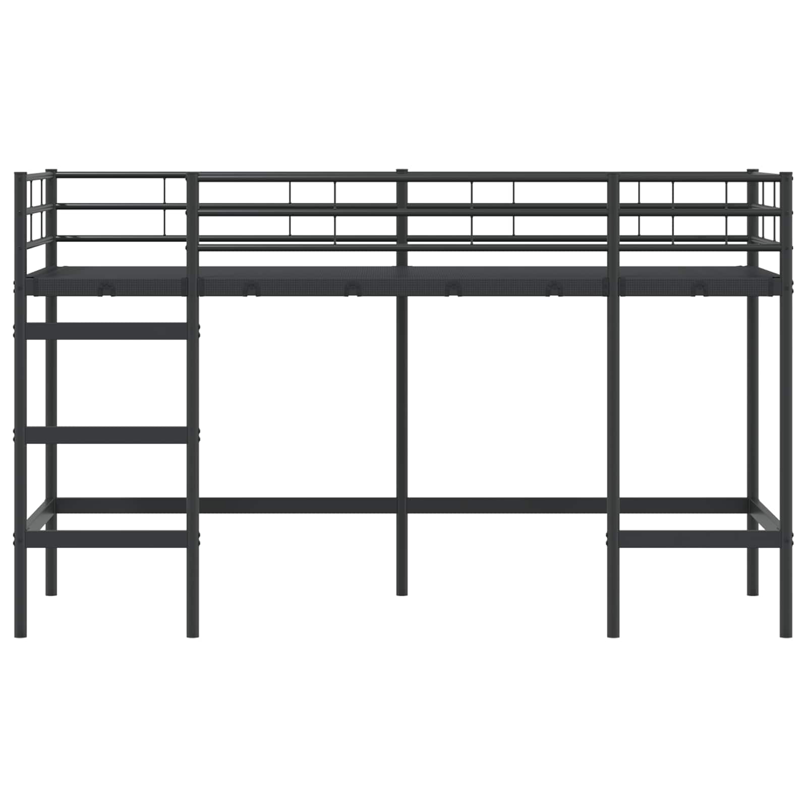 Okvir Krevet za Dječji Loft Crna 74,5 x 190 cm Čelik