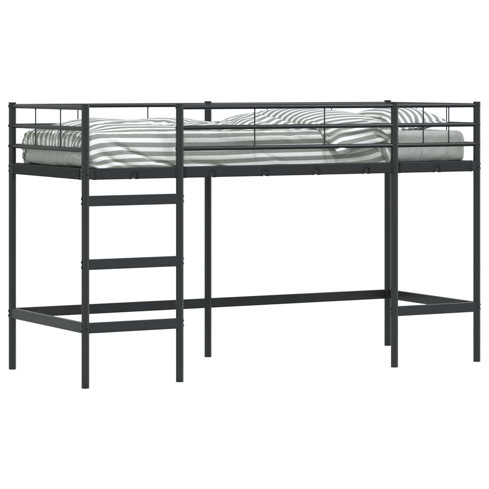 Okvir Krevet za Dječji Loft Crna 90 x 190 cm Čelik