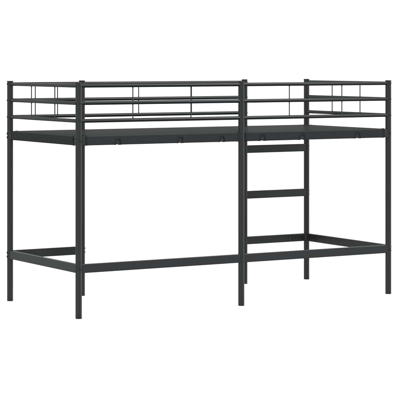 Okvir Krevet za Dječji Loft Crna 90 x 190 cm Čelik