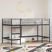 Okvir Krevet za Dječji Loft Crna 90 x 200 cm Čelik